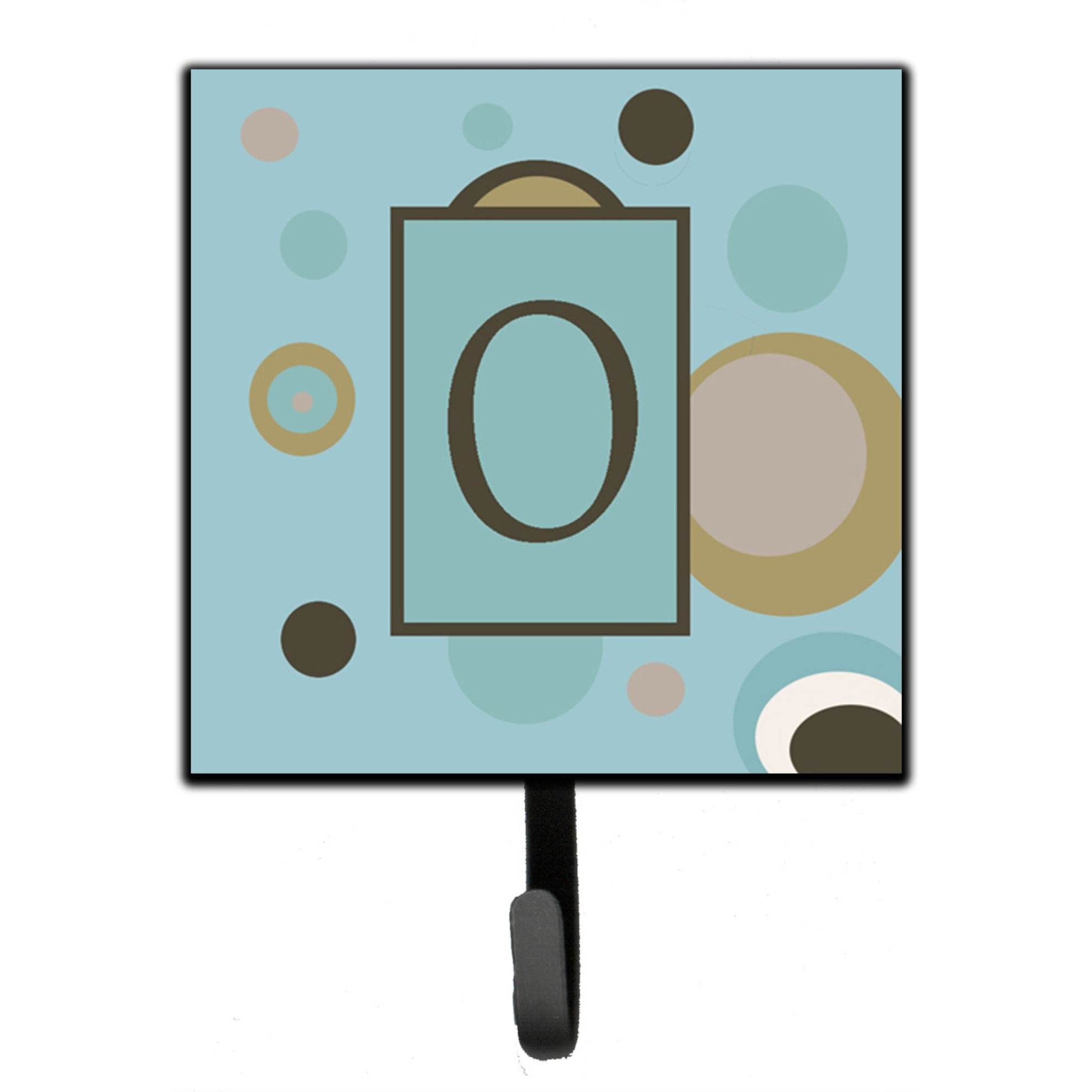 &quotCaroline's Treasures CJ1013-OSH4 Letter O Initial Monogram-Blue Dots Leash Holder or Key Hook, Small, Multicolor"