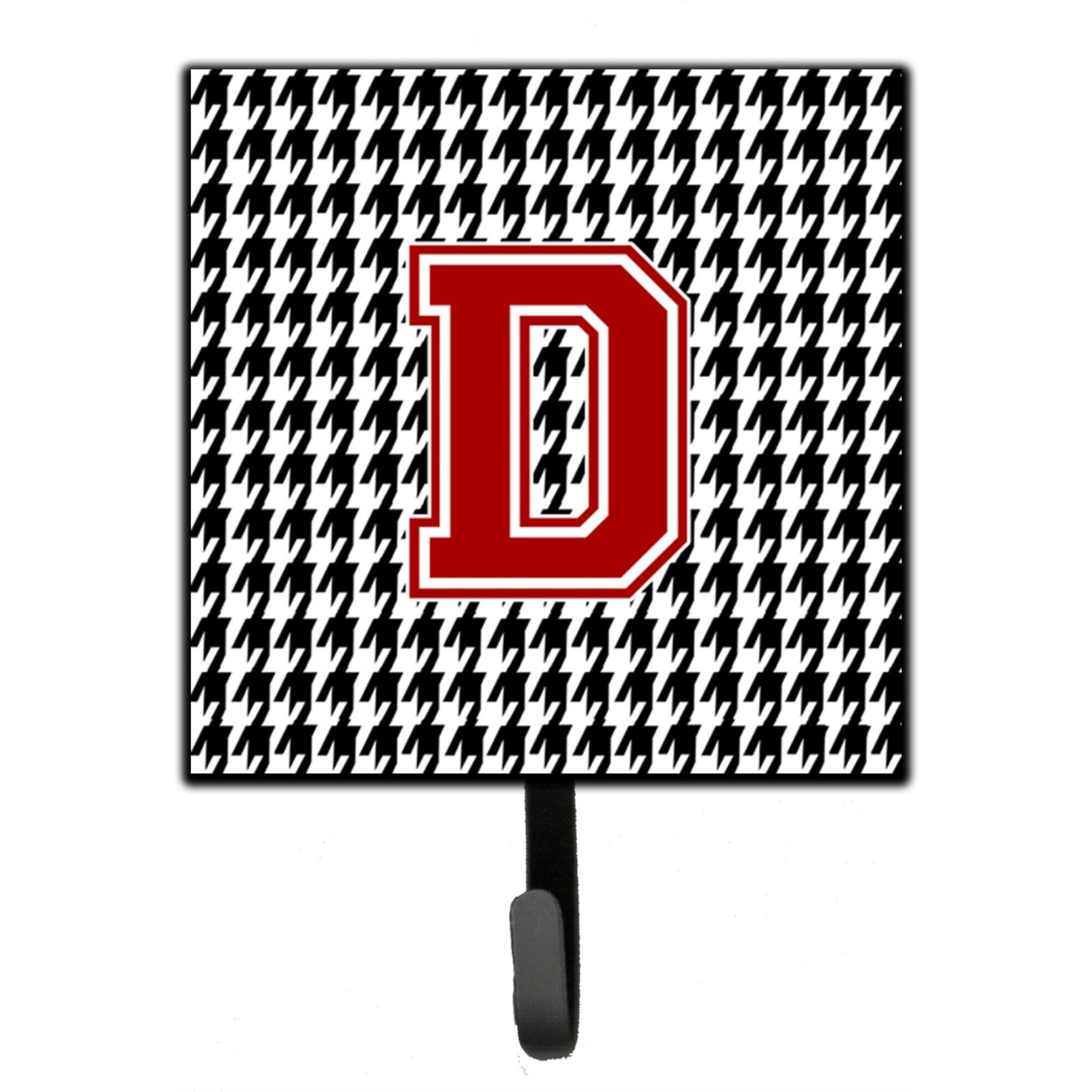 &quotCaroline's Treasures CJ1021-DSH4 Monogram-Initial D Hounds Tooth Leash Holder or Key Hook Cj1021, Small, Multicolor"