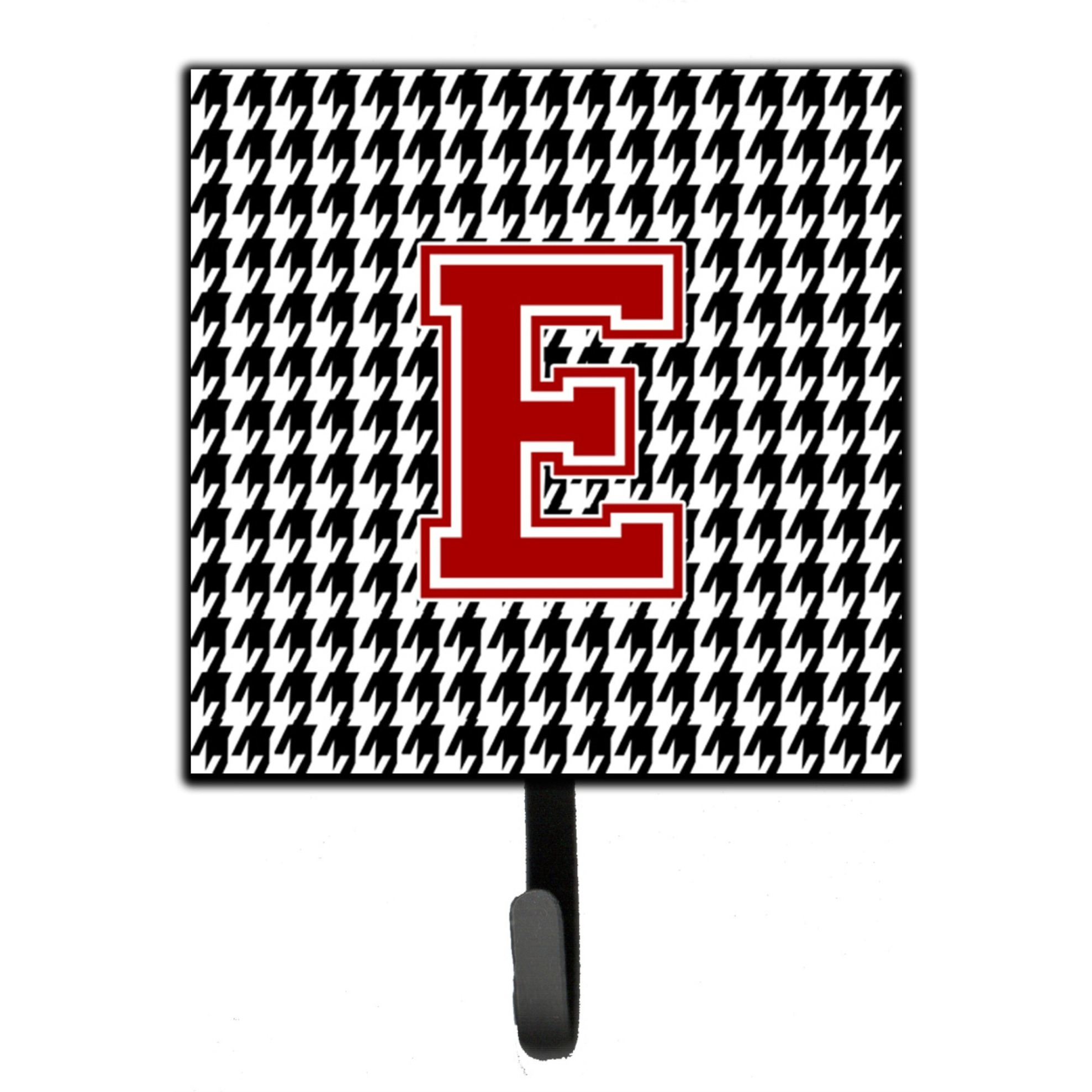 &quotCaroline's Treasures CJ1021-ESH4 Monogram-Initial E Hounds Tooth Leash Holder or Key Hook Cj1021, Small, Multicolor"