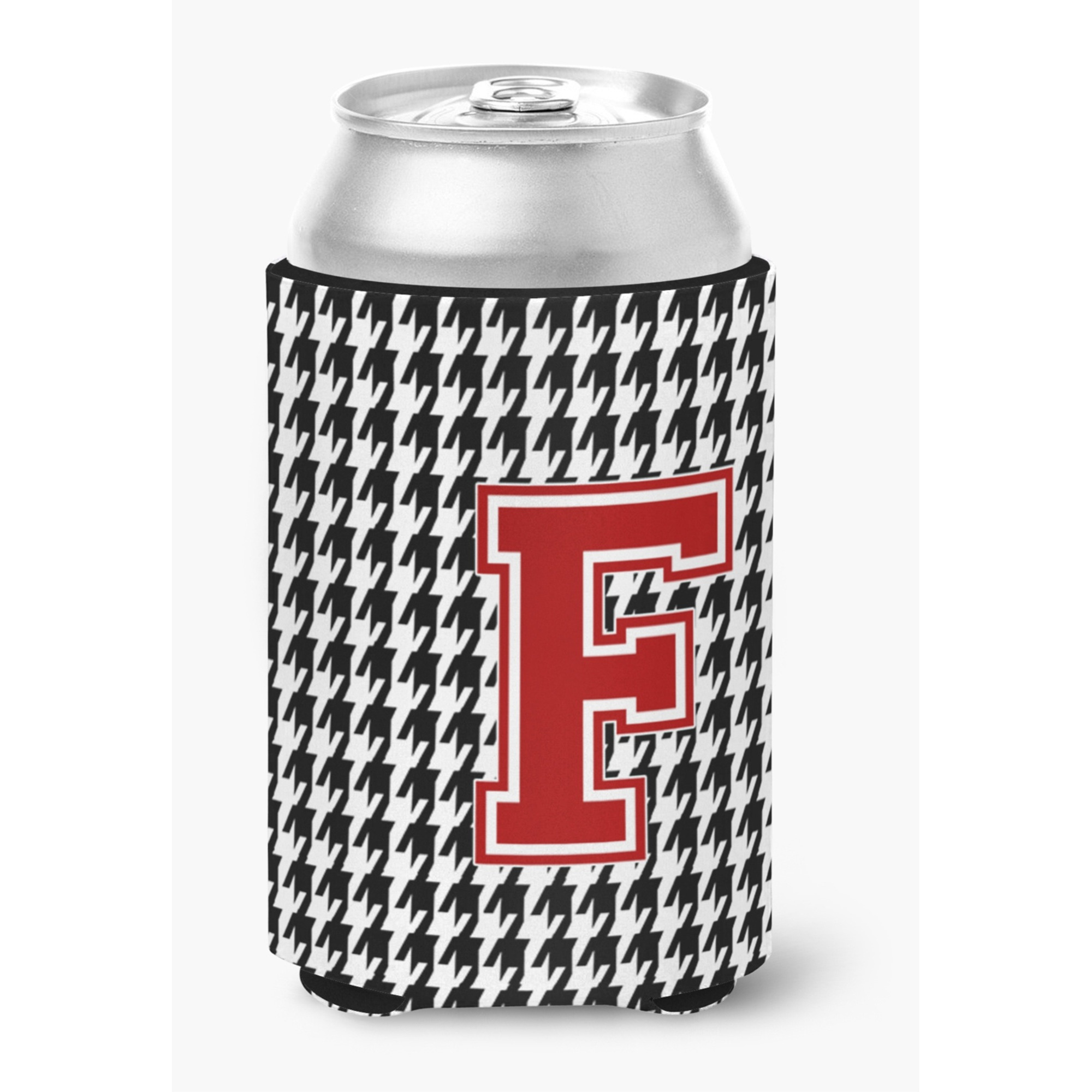 &quotCaroline's Treasures CJ1021-FCC Monogram-Houndstooth Can or Bottle Koozie Hugger, Multicolor"