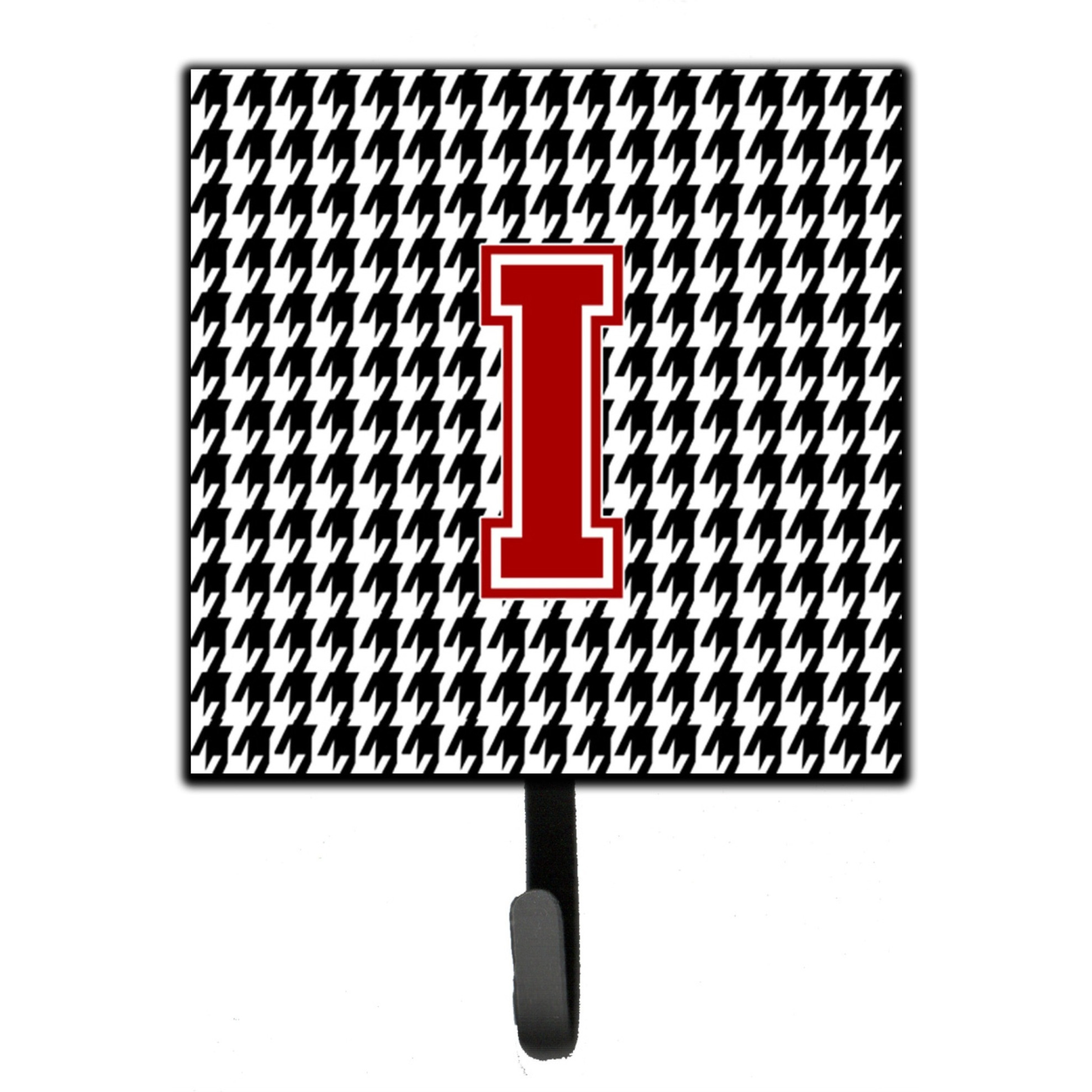 &quotCaroline's Treasures CJ1021-ISH4 Monogram-Initial I Hounds Tooth Leash Holder or Key Hook Cj1021, Small, Multicolor"