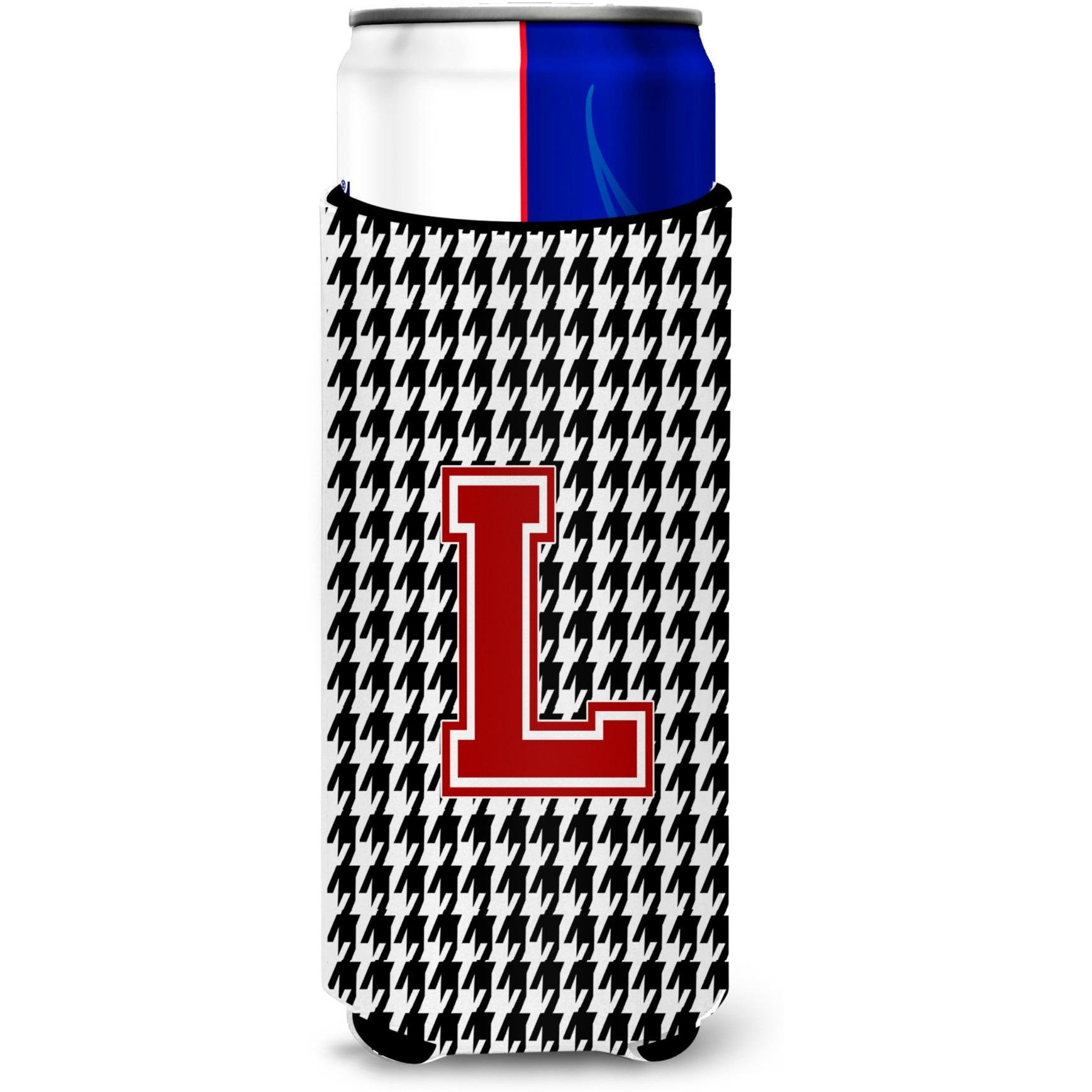 Monogram - Houndstooth  Letter L Ultra Beverage Insulators for slim cans CJ1021-LMUK