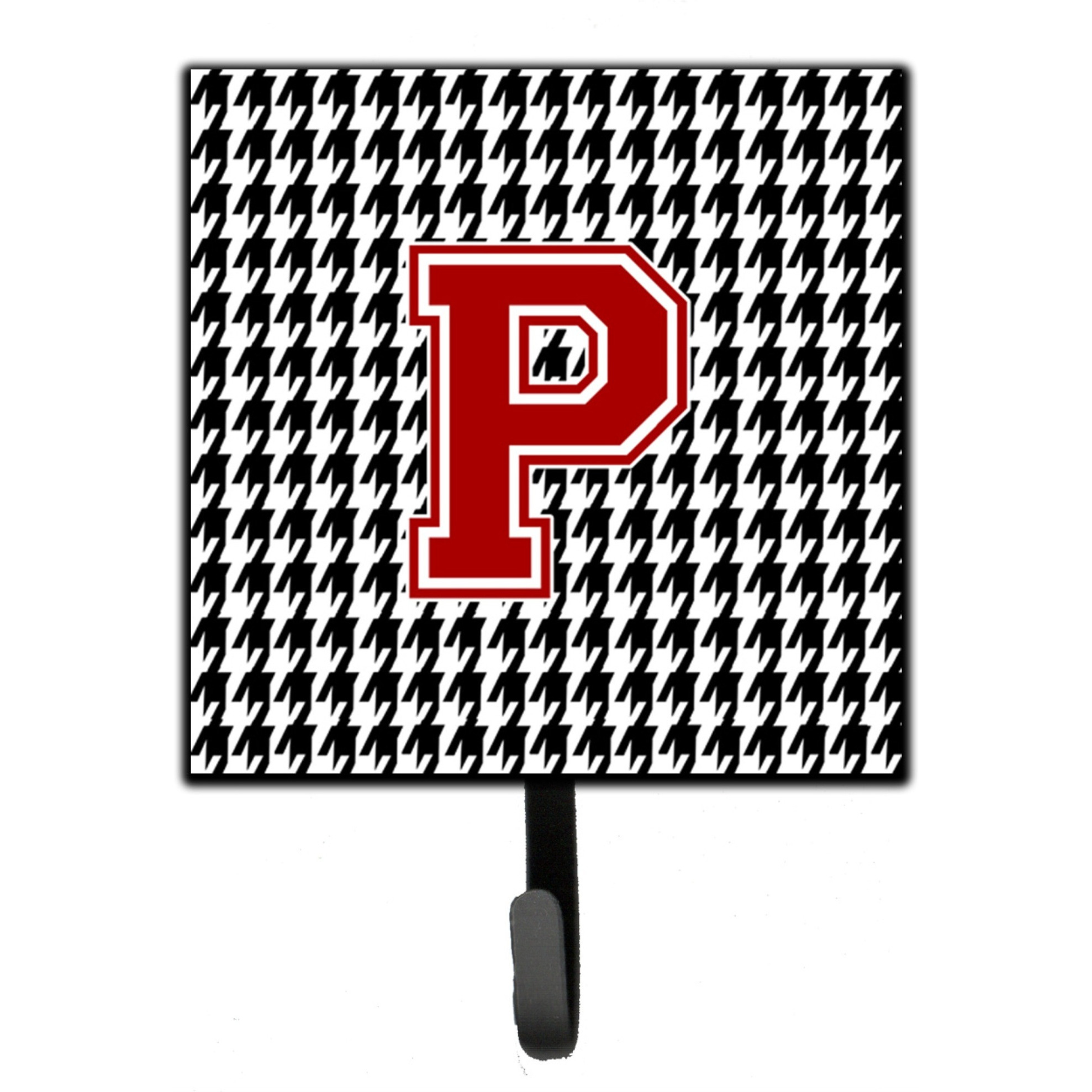 &quotCaroline's Treasures CJ1021-PSH4 Monogram-Initial P Hounds Tooth Leash Holder or Key Hook Cj1021, Small, Multicolor"