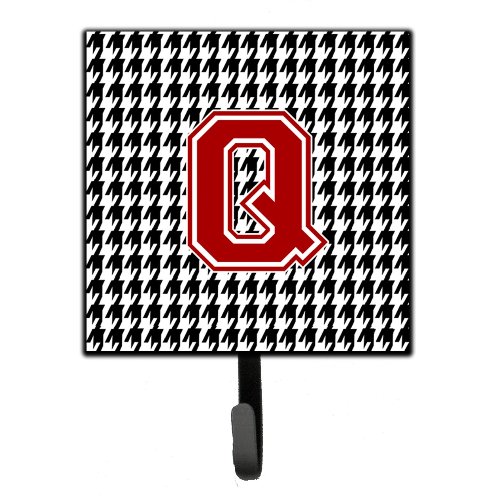 &quotCaroline's Treasures CJ1021-QSH4 Monogram-Initial Q Hounds Tooth Leash Holder or Key Hook Cj1021, Small, Multicolor&quot