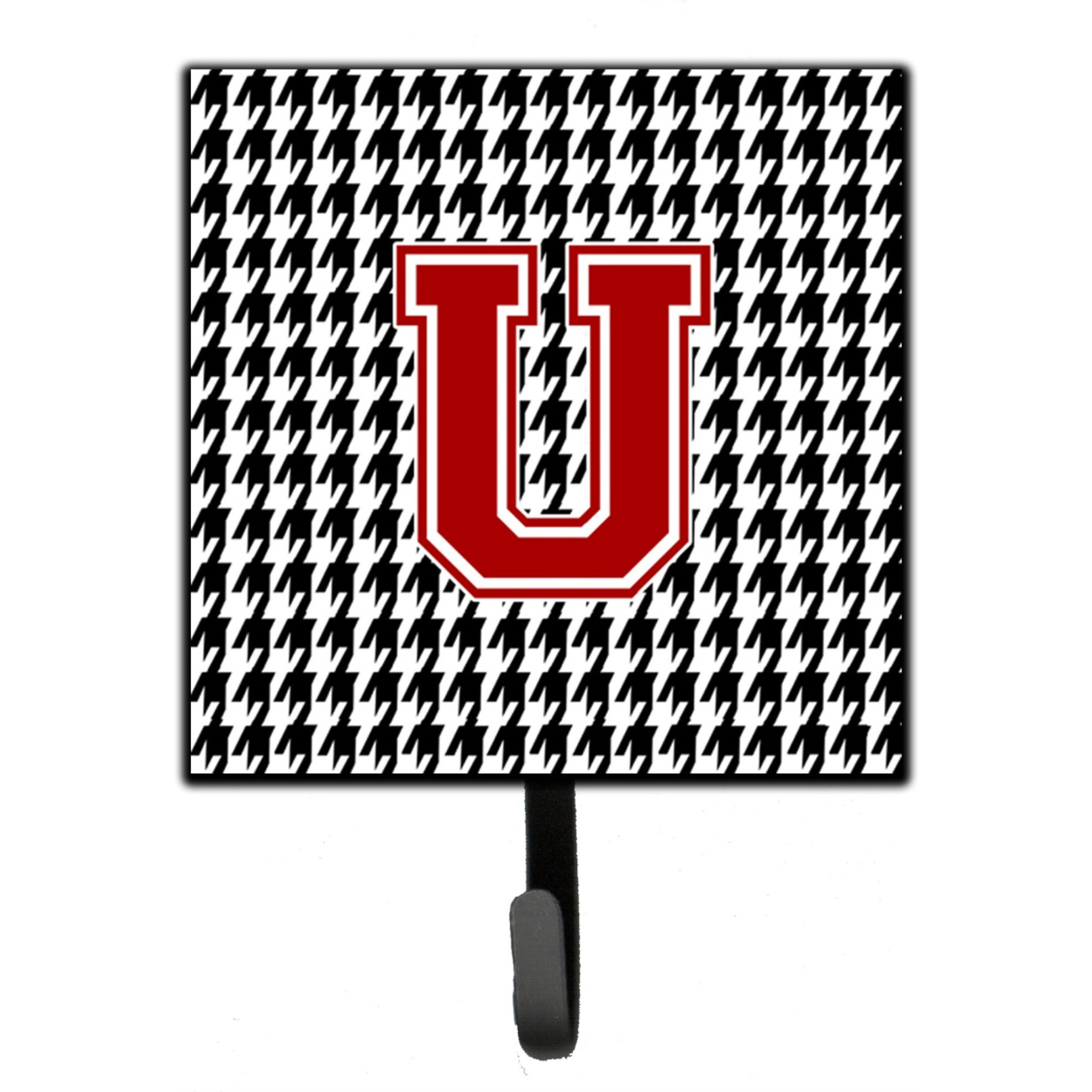 &quotCaroline's Treasures CJ1021-USH4 Monogram-Initial U Hounds Tooth Leash Holder or Key Hook Cj1021, Small, Multicolor"