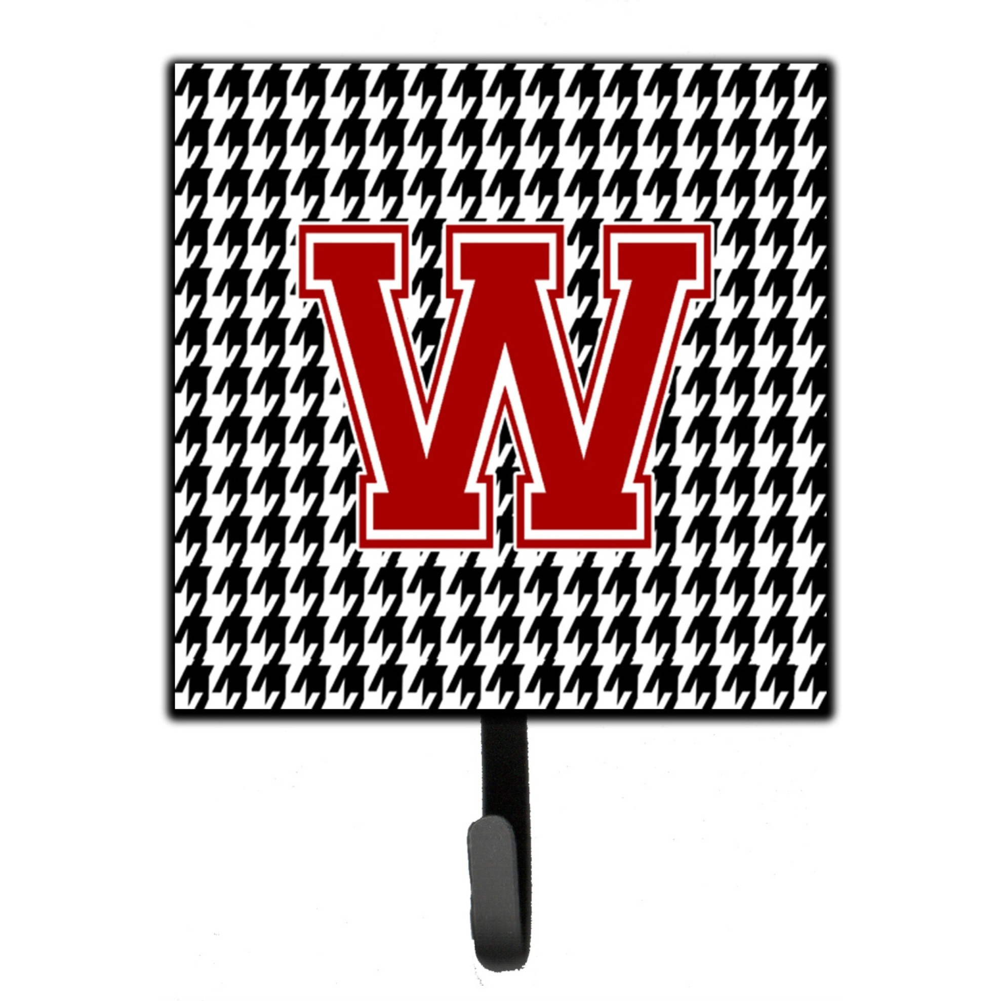 &quotCaroline's Treasures CJ1021-WSH4 Monogram-Initial W Hounds Tooth Leash Holder or Key Hook Cj1021, Small, Multicolor"