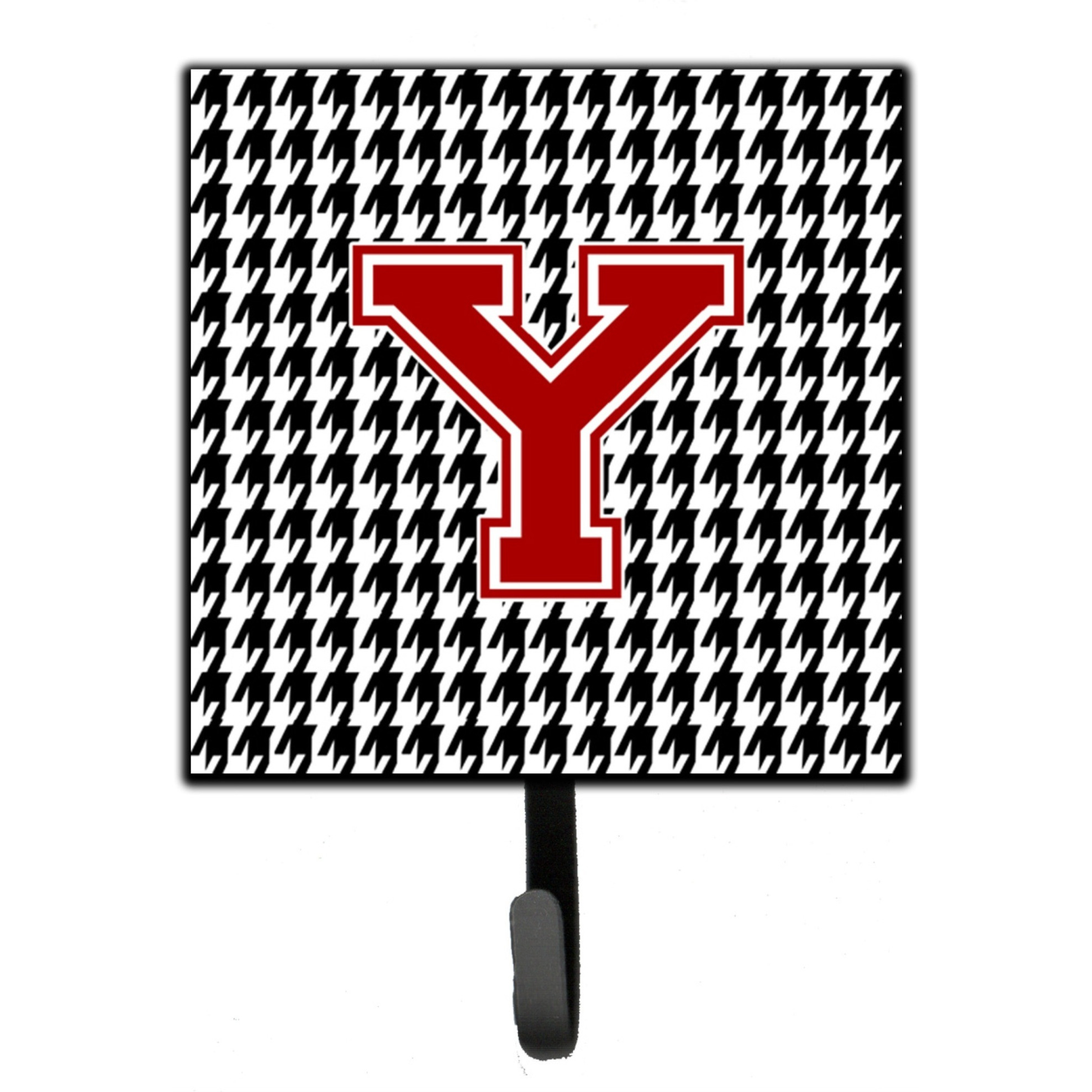 &quotCaroline's Treasures CJ1021-YSH4 Monogram-Initial Y Hounds Tooth Leash Holder or Key Hook Cj1021, Small, Multicolor"
