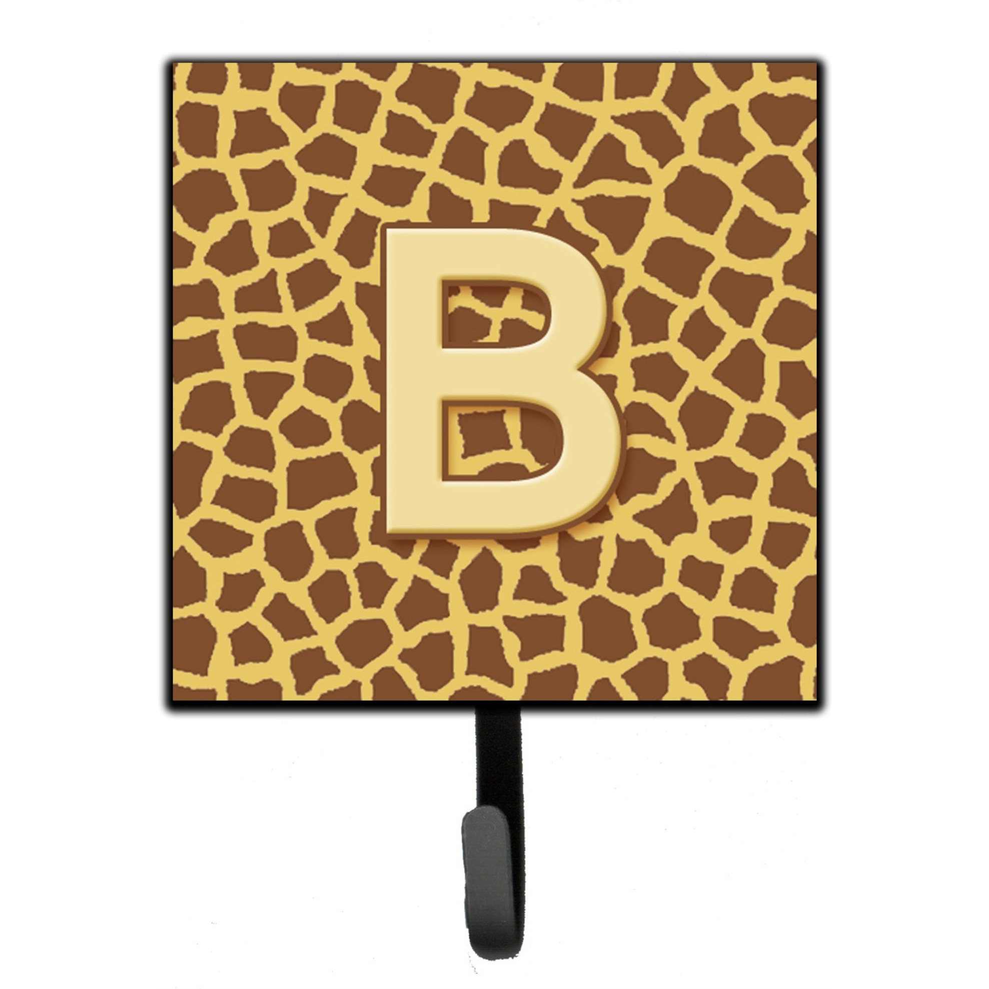 &quotCaroline's Treasures CJ1025-BSH4 Letter B Initial Monogram-Giraffe Leash Holder or Key Hook, Small, Multicolor"