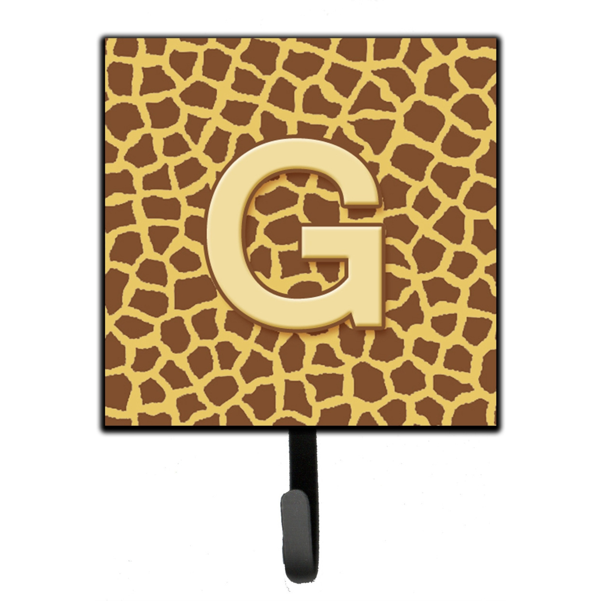 &quotCaroline's Treasures CJ1025-GSH4 Letter G Initial Monogram-Giraffe Leash Holder or Key Hook, Small, Multicolor"