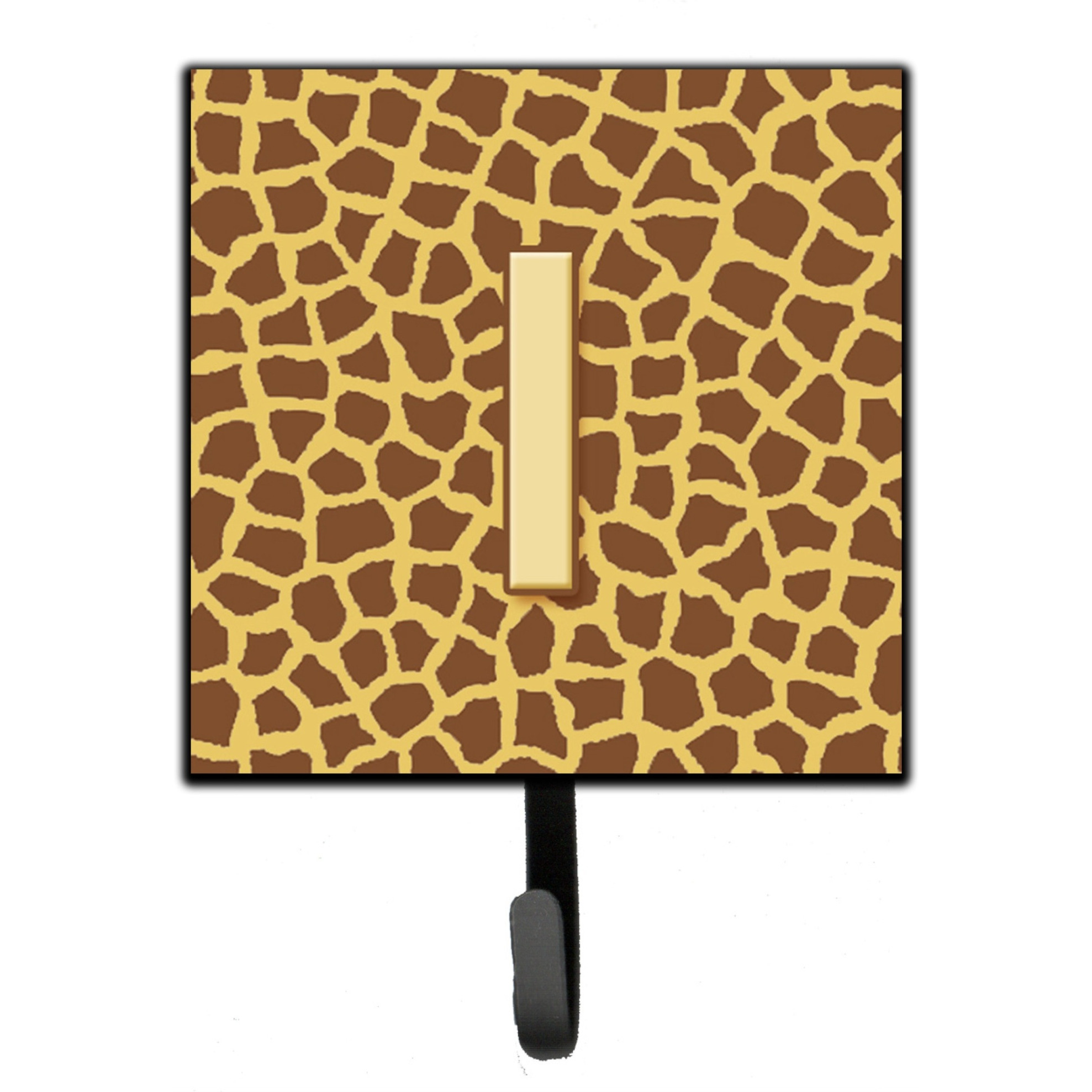 &quotCaroline's Treasures CJ1025-ISH4 Letter I Initial Monogram-Giraffe Leash Holder or Key Hook, Small, Multicolor"