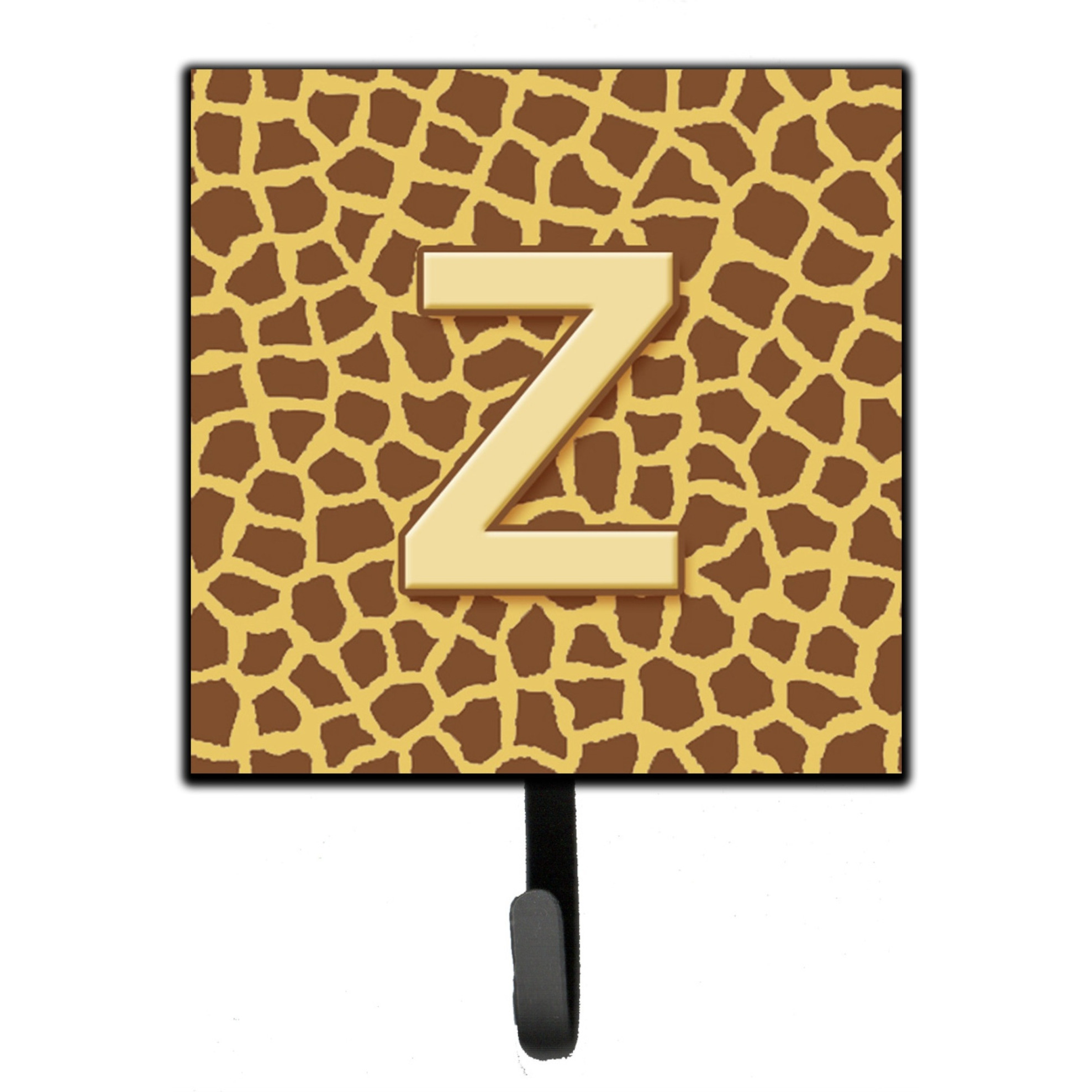&quotCaroline's Treasures CJ1025-ZSH4 Letter Z Initial Monogram-Giraffe Leash Holder or Key Hook, Small, Multicolor"