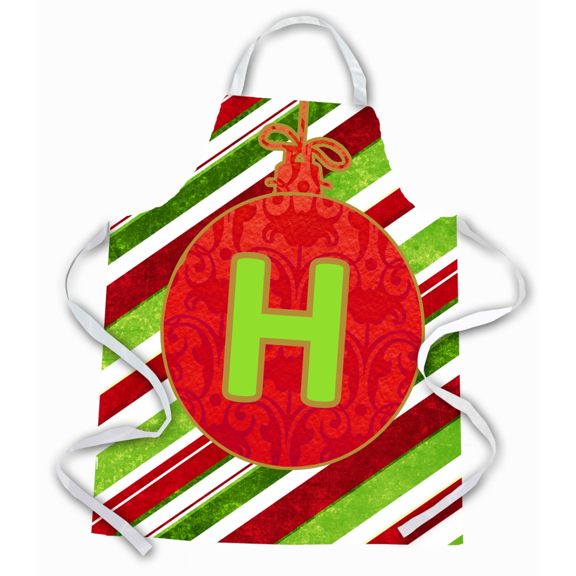 &quotCaroline's Treasures CJ1039-HAPRON Christmas Ornament Holiday Initial Letter H Apron, Large, Multicolor"