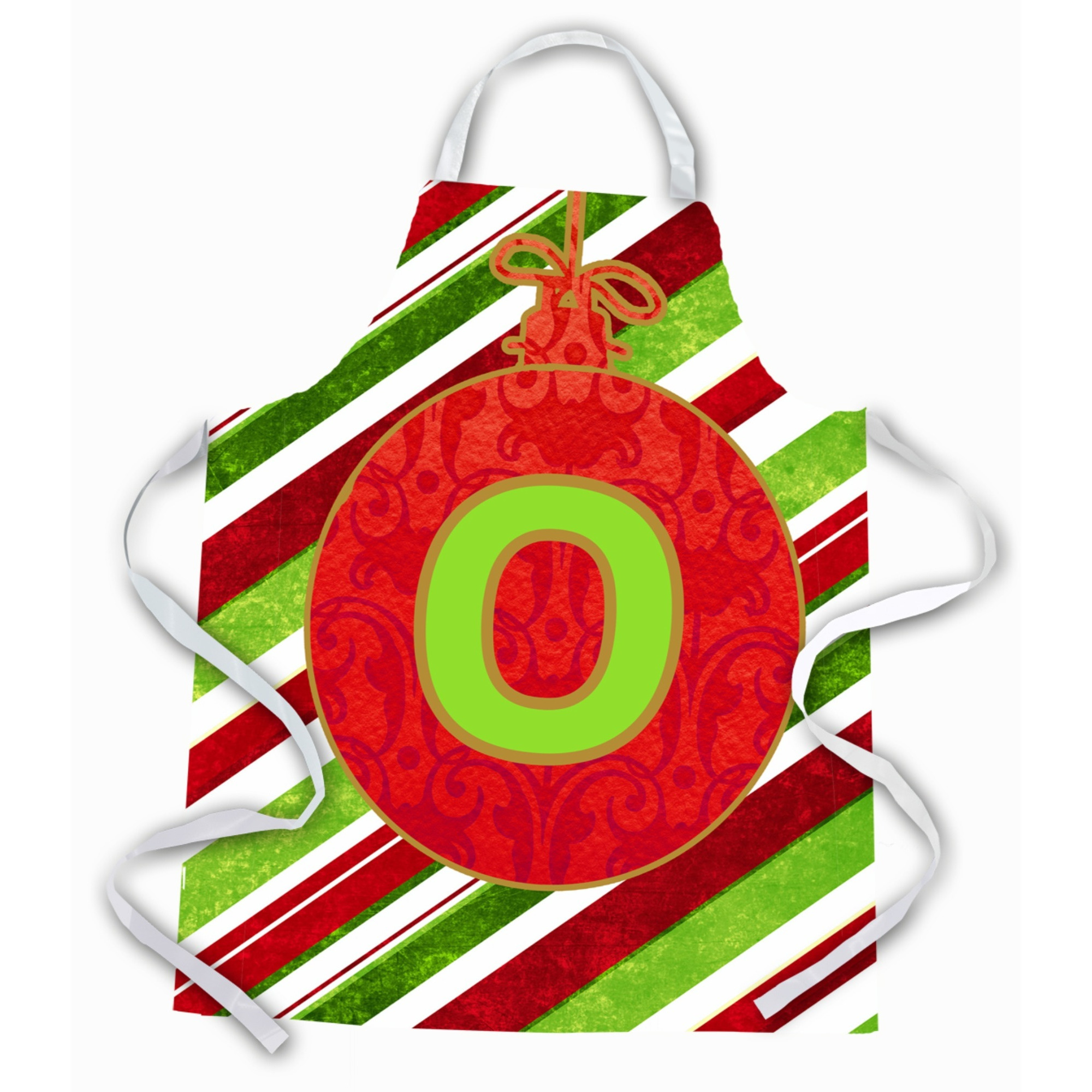 &quotCaroline's Treasures CJ1039-OAPRON Christmas Ornament Holiday Initial Letter O Apron, Large, Multicolor"