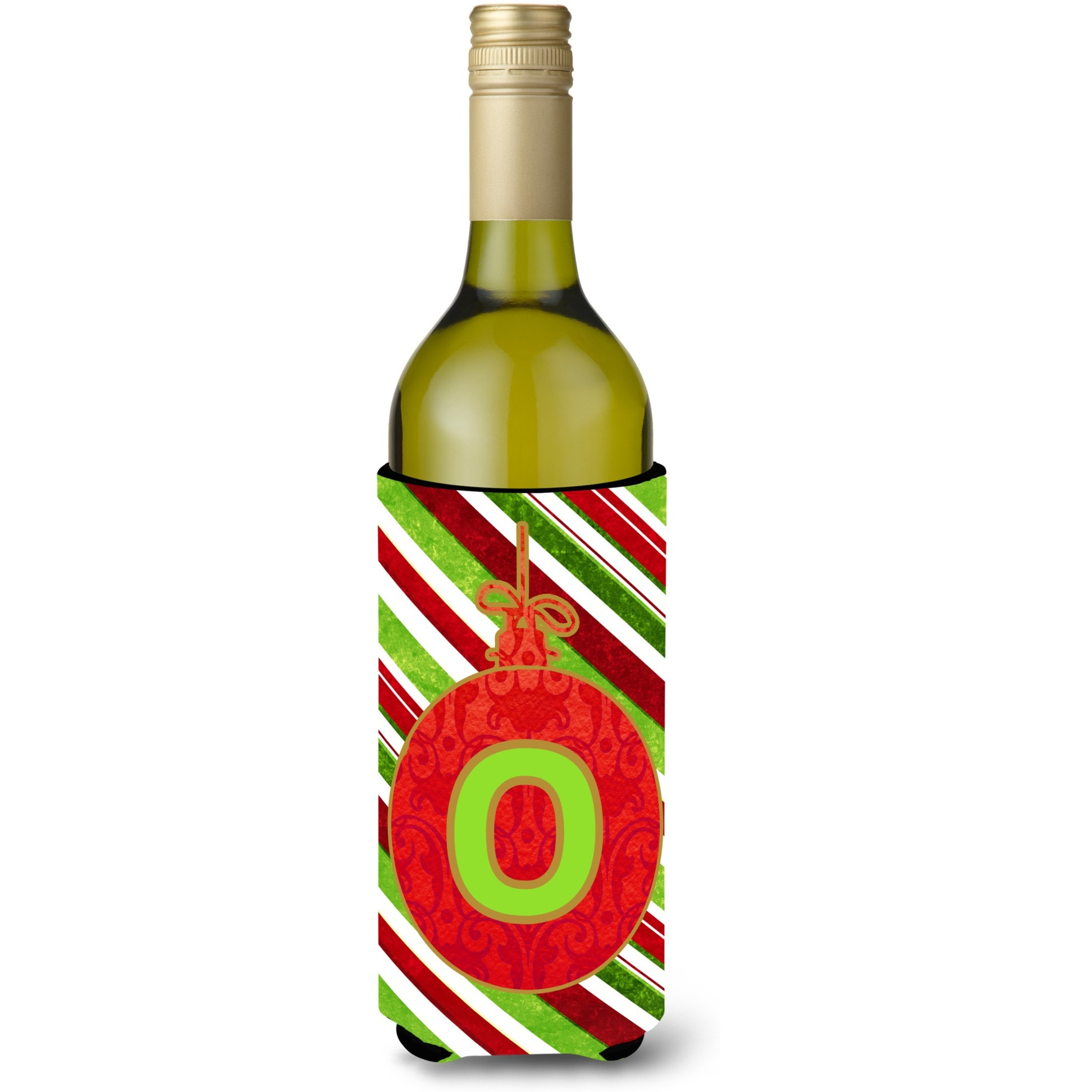 Christmas Oranment Holiday  Initial  Letter O Wine Bottle Beverage Insulator Beverage Insulator Hugger