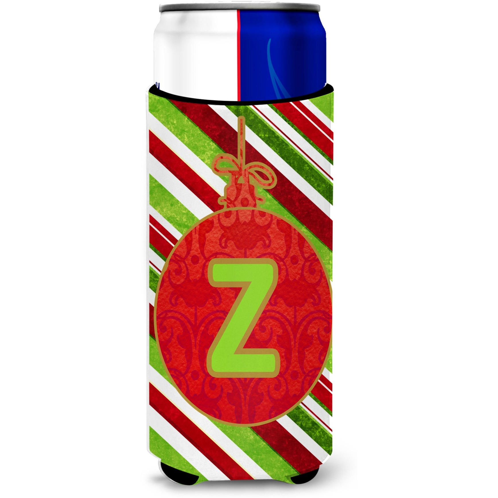 Christmas Oranment Holiday Monogram Initial  Letter Z Ultra Beverage Insulators for slim cans CJ1039-ZMUK
