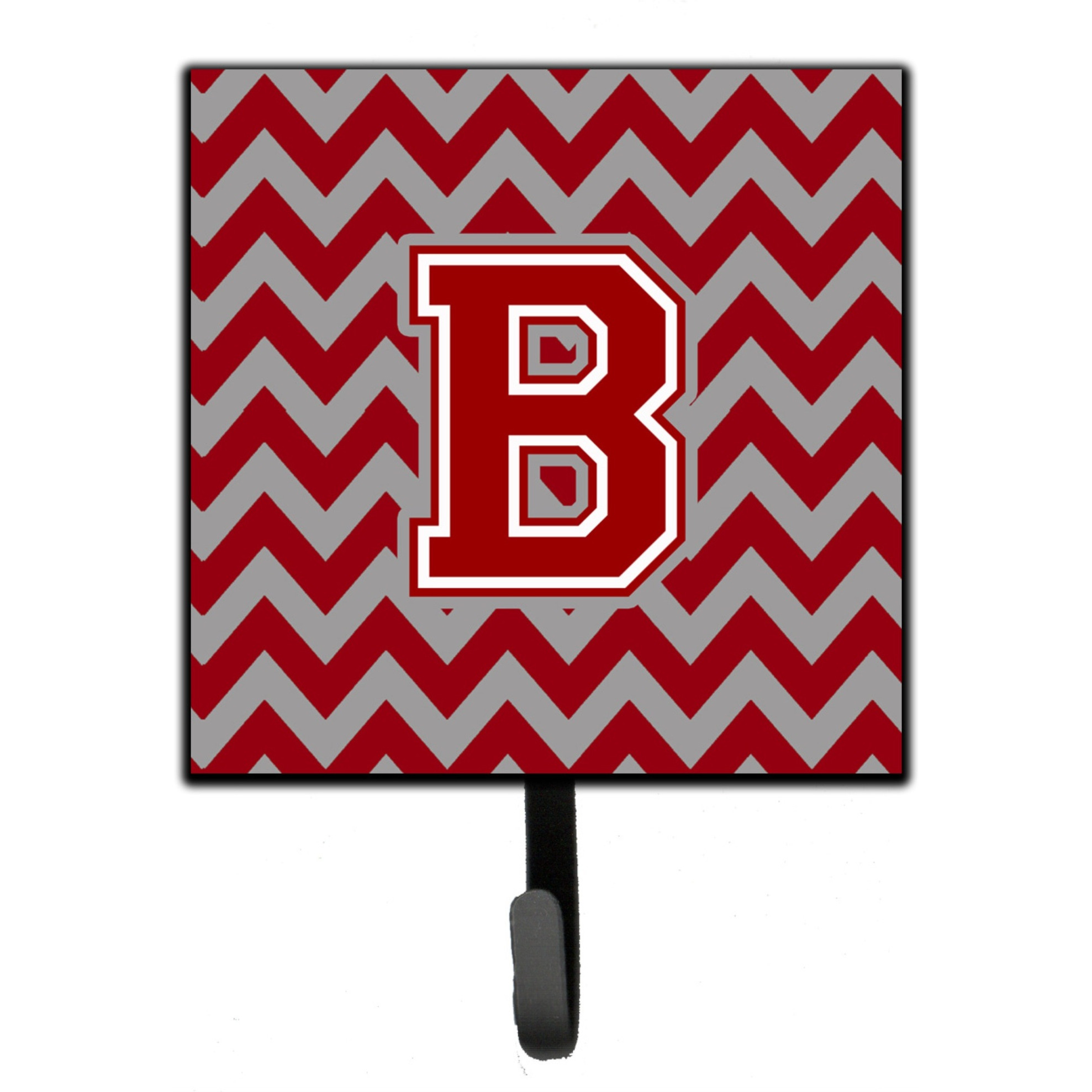 &quotCaroline's Treasures Letter B Chevron Maroon and White Leash or Key Holder CJ1049-BSH4, Small, Multicolor"