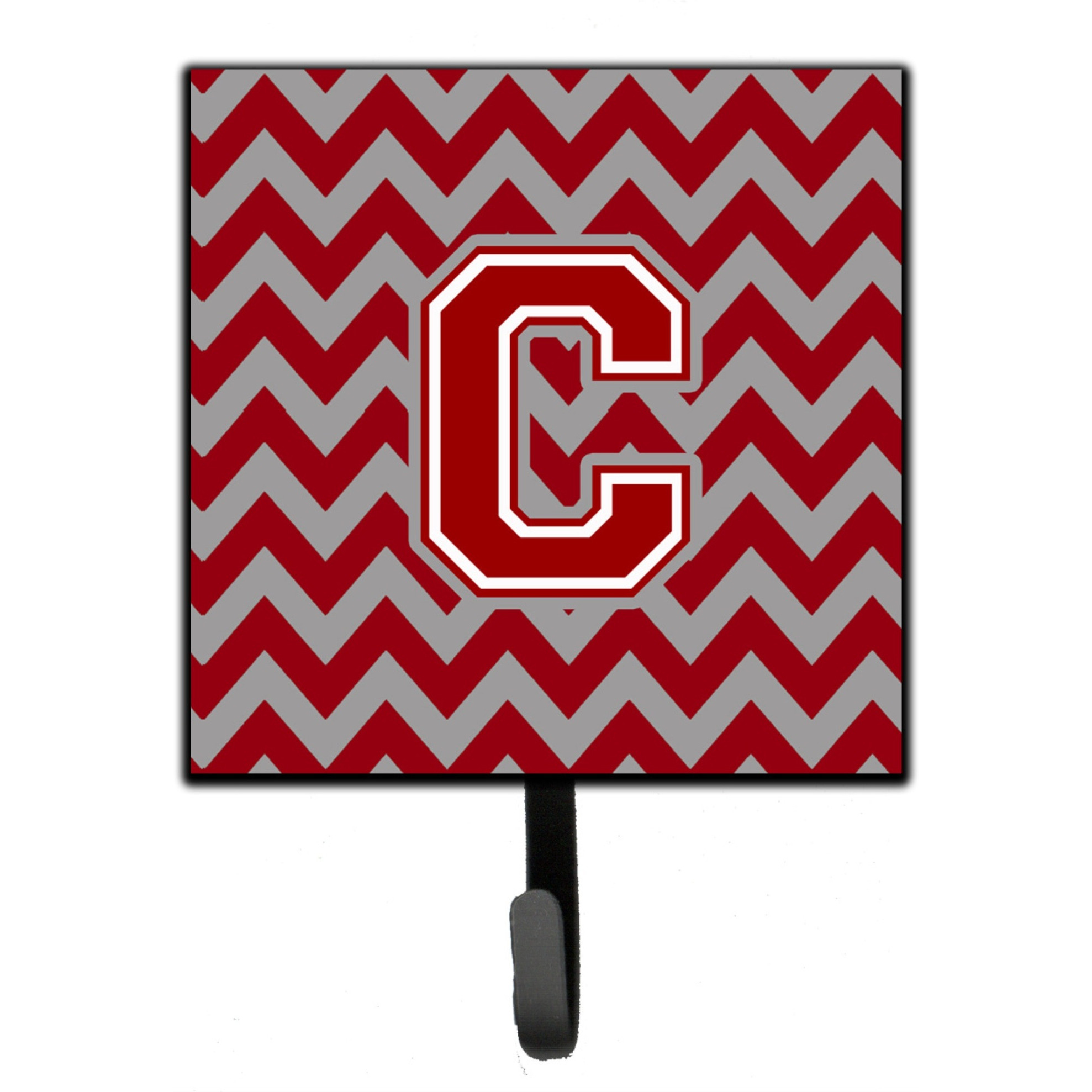 &quotCaroline's Treasures Letter C Chevron Maroon and White Leash or Key Holder CJ1049-CSH4, Small, Multicolor"