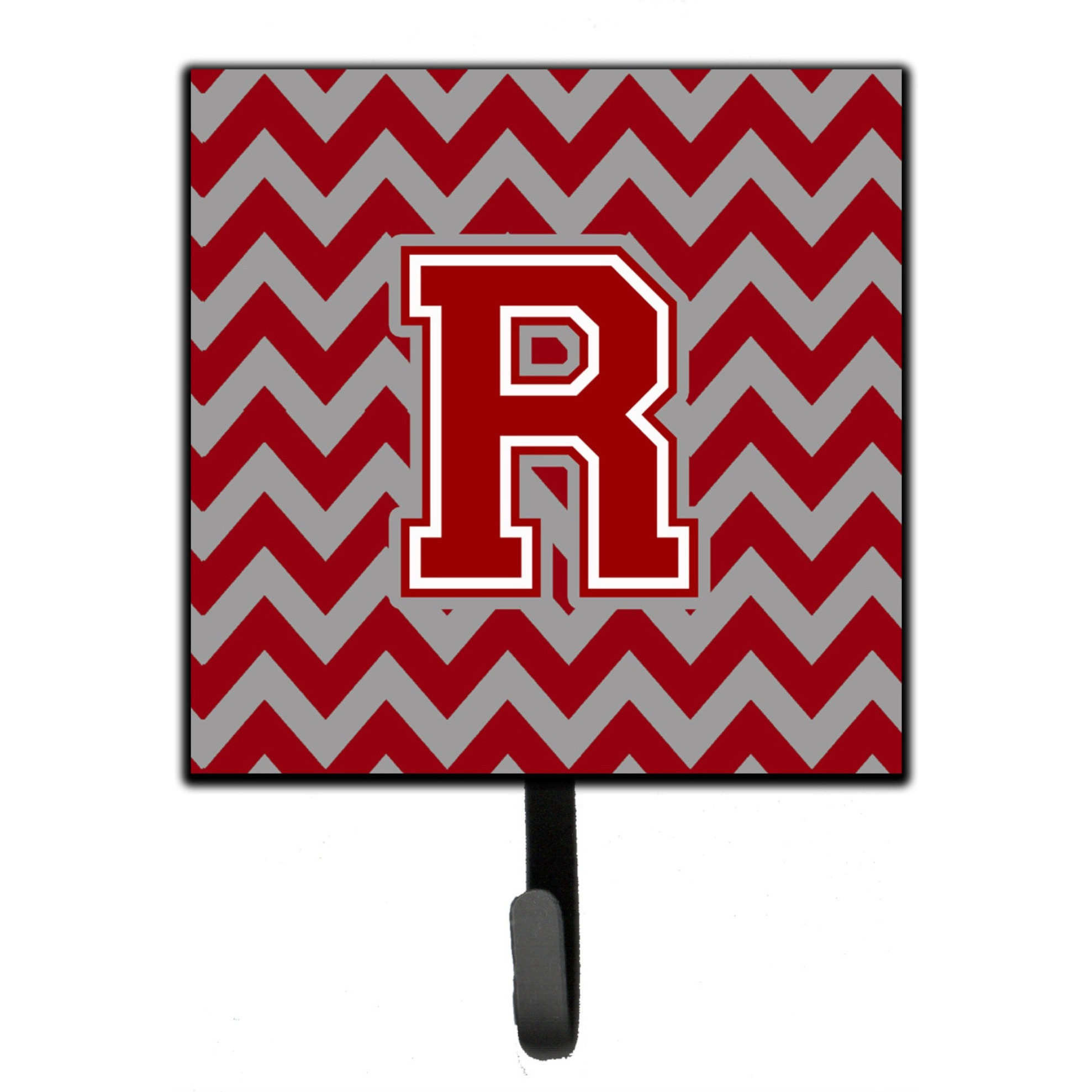&quotCaroline's Treasures Letter R Chevron Maroon and White Leash or Key Holder CJ1049-RSH4, Small, Multicolor"