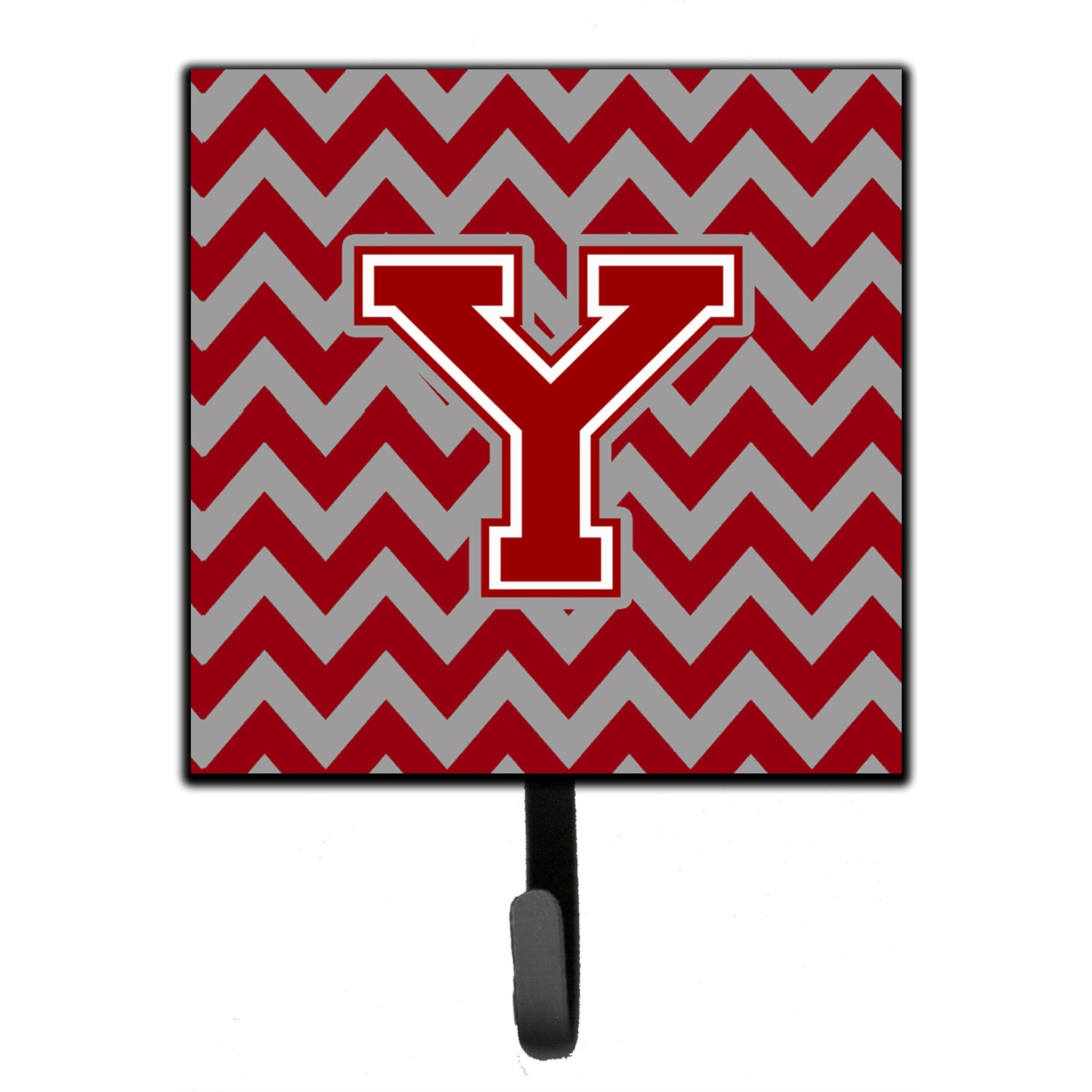 &quotCaroline's Treasures Letter Y Chevron Maroon and White Leash or Key Holder CJ1049-YSH4, Small, Multicolor"