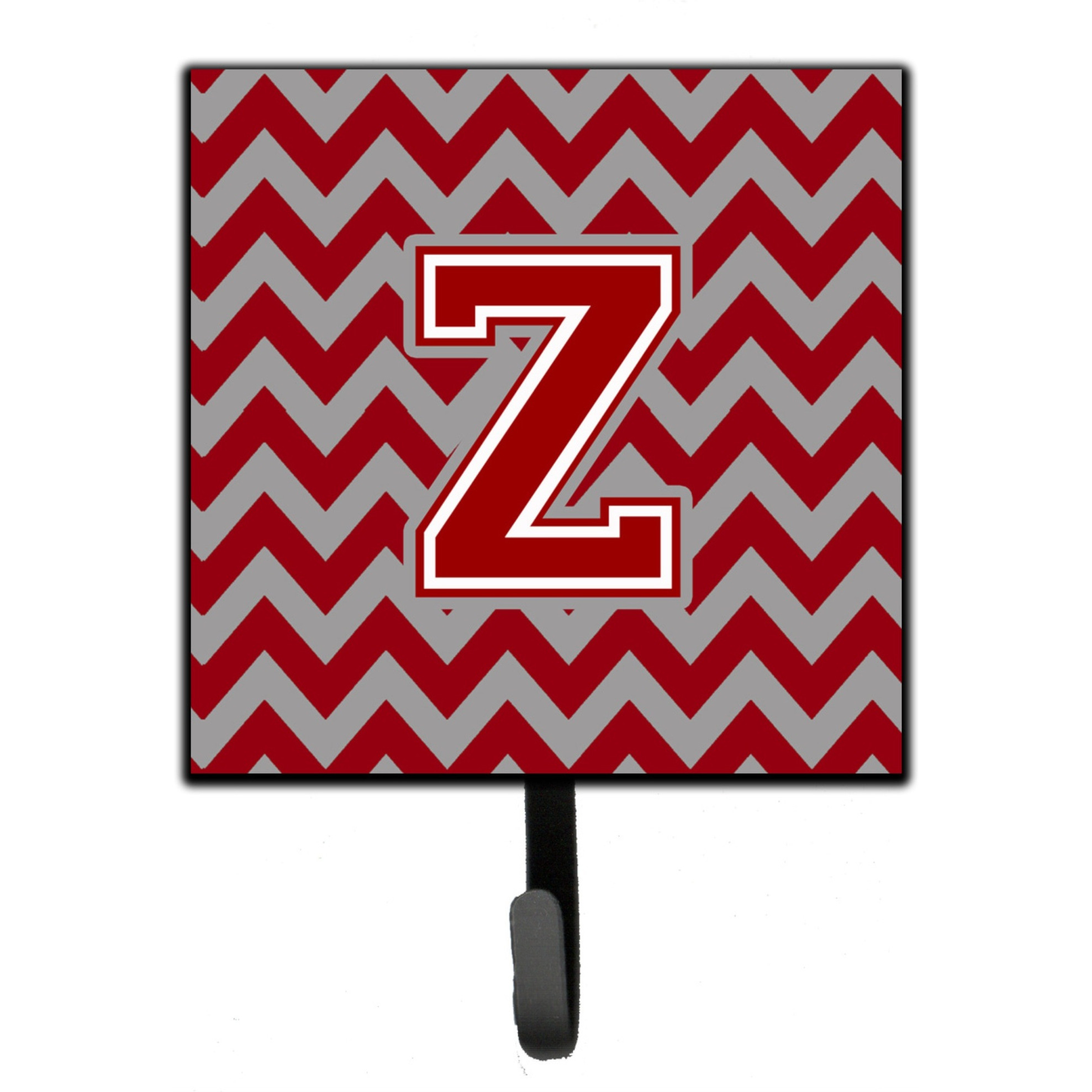 &quotCaroline's Treasures Letter Z Chevron Maroon and White Leash or Key Holder CJ1049-ZSH4, Small, Multicolor"
