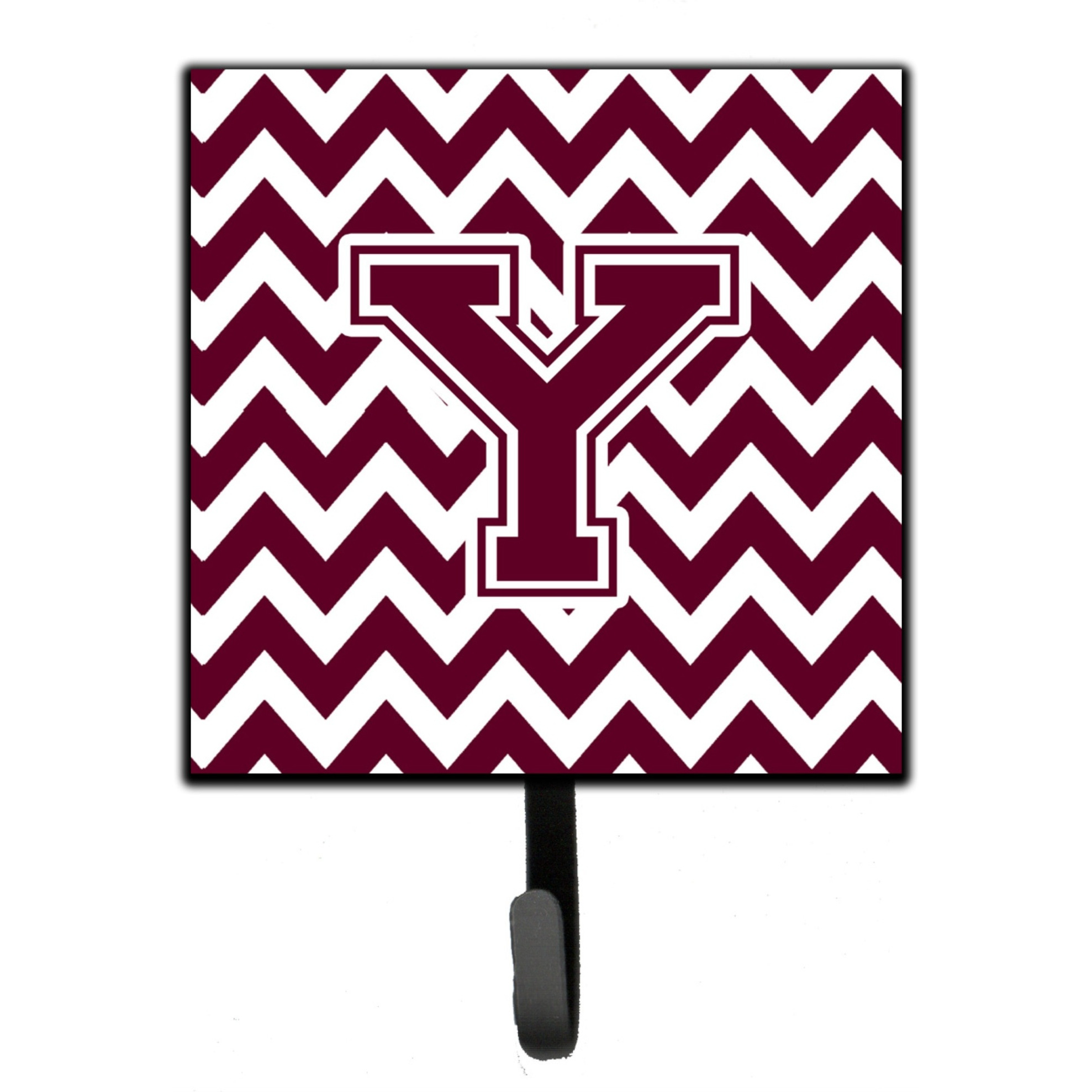&quotCaroline's Treasures Letter Y Chevron Maroon and White Leash or Key Holder CJ1051-YSH4, Small, Multicolor"