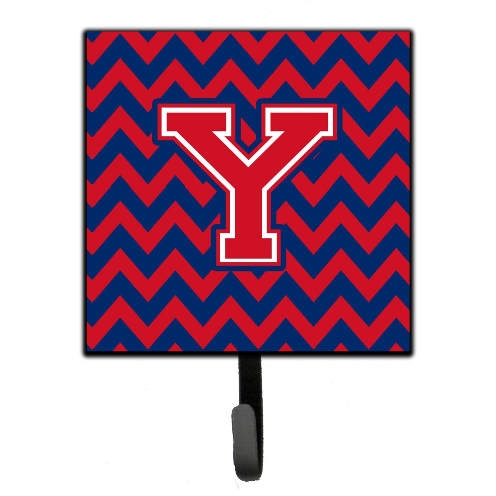 &quotCaroline's Treasures Letter Y Chevron Yale Blue and Crimson Leash or Key Holder CJ1054-YSH4, Small, Multicolor"