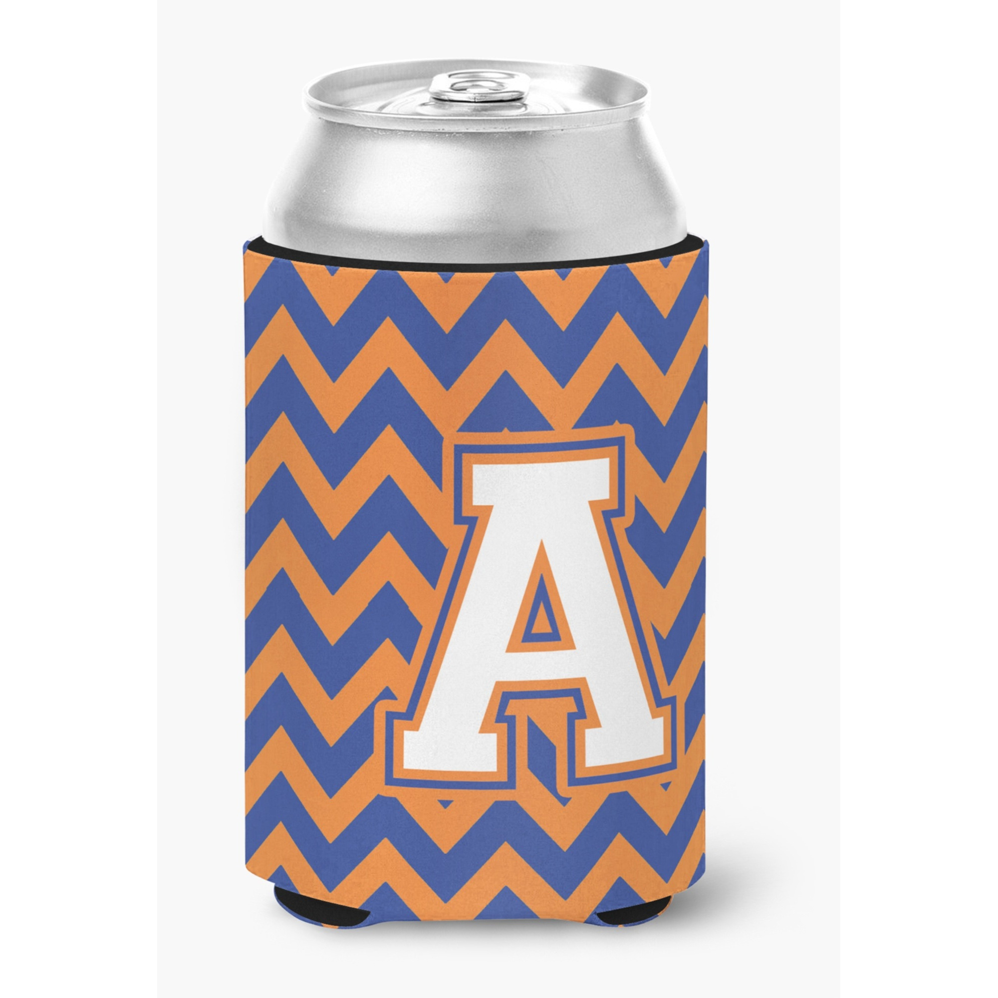 &quotCaroline's Treasures CJ1060-ACC Letter A Chevron Blue and Orange 3 Can or Bottle Hugger, Multicolor"