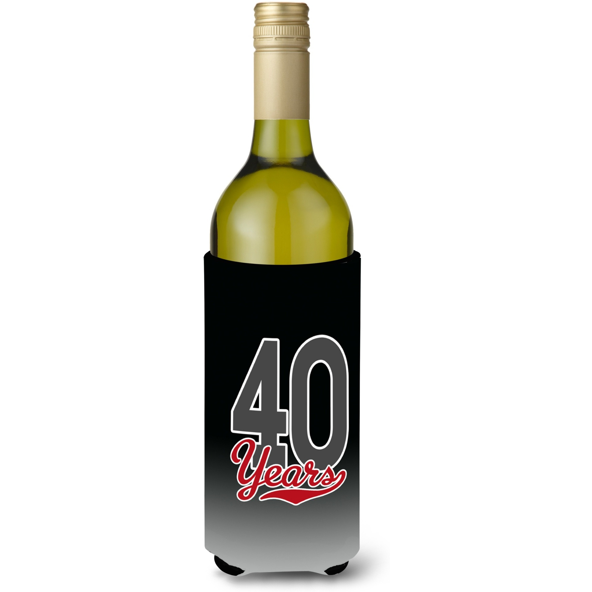 40 Years Wine Bottle Beverage Insulator Hugger CJ1086LITERK