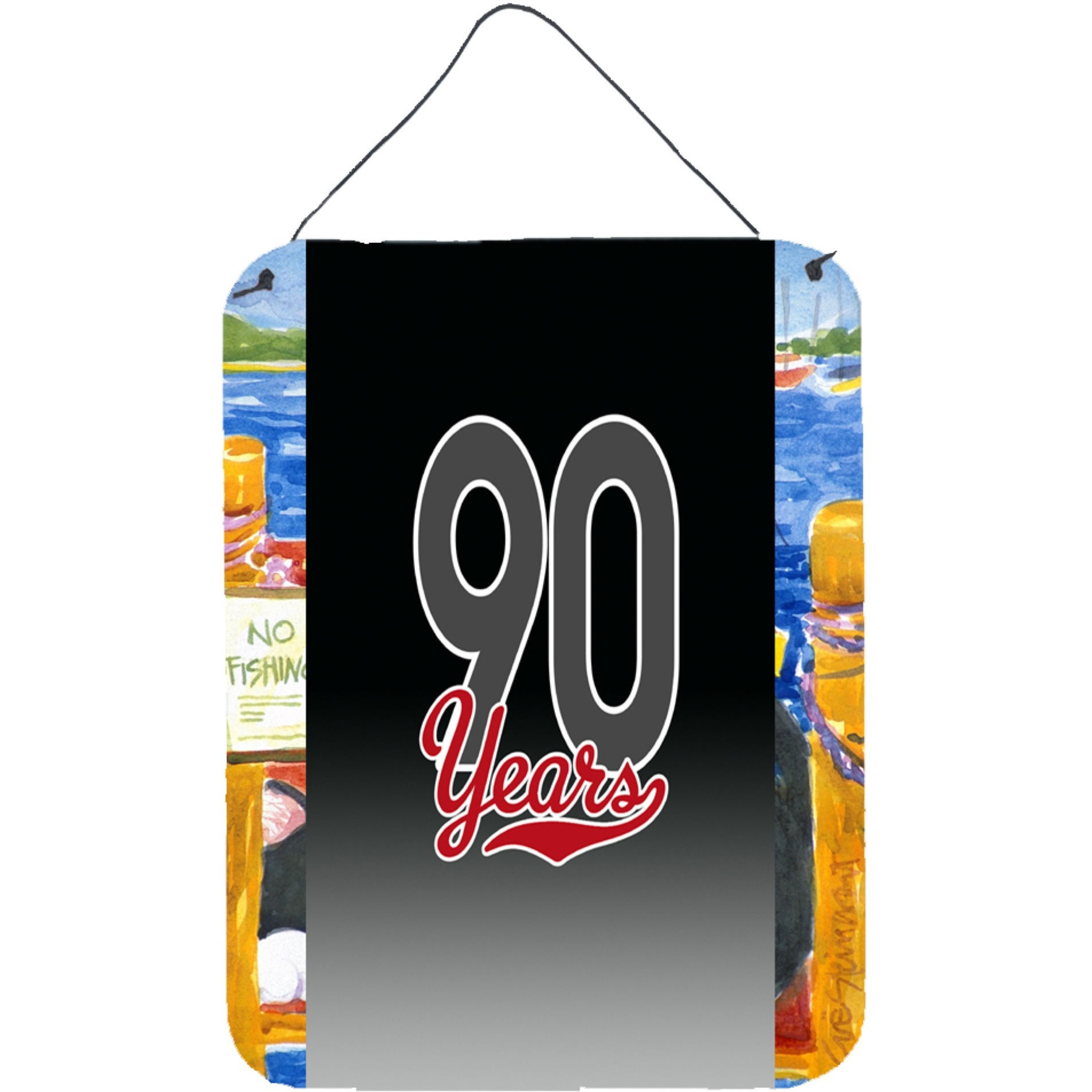 &quotCaroline's Treasures CJ1091DS1216 90 Years Wall or Door Hanging Prints, 16 x 12"", Multicolor"