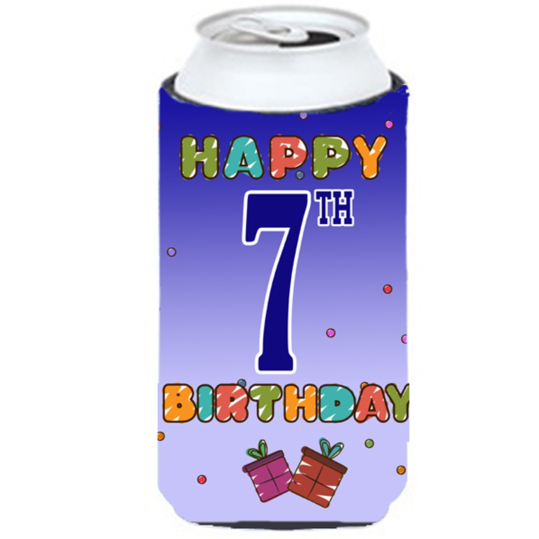 Happy 7th Birthday Tall Boy Beverage Insulator Hugger CJ1098TBC