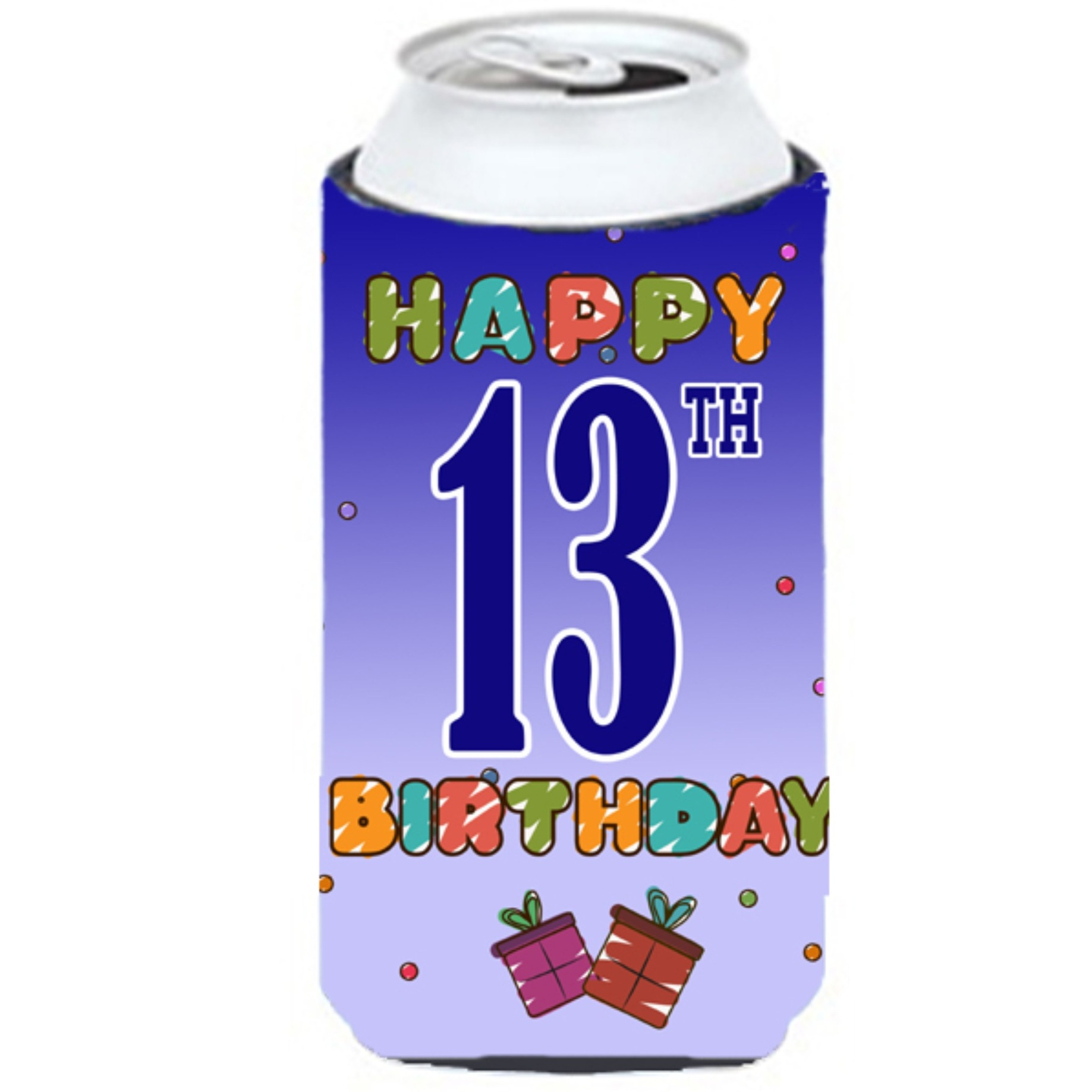 Happy 13th Birthday Tall Boy Beverage Insulator Hugger CJ1104TBC