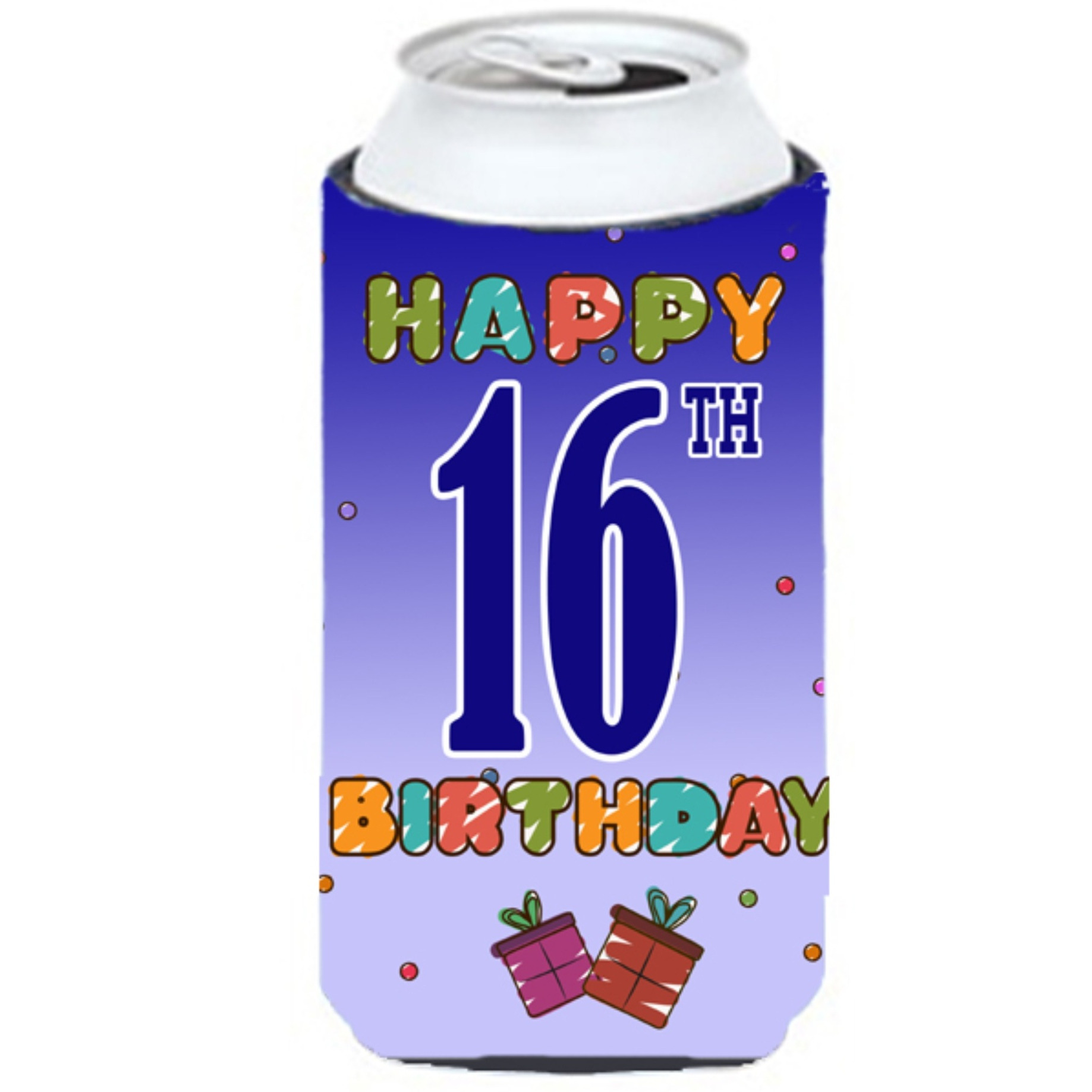 Happy 16th Birthday Tall Boy Beverage Insulator Hugger CJ1107TBC