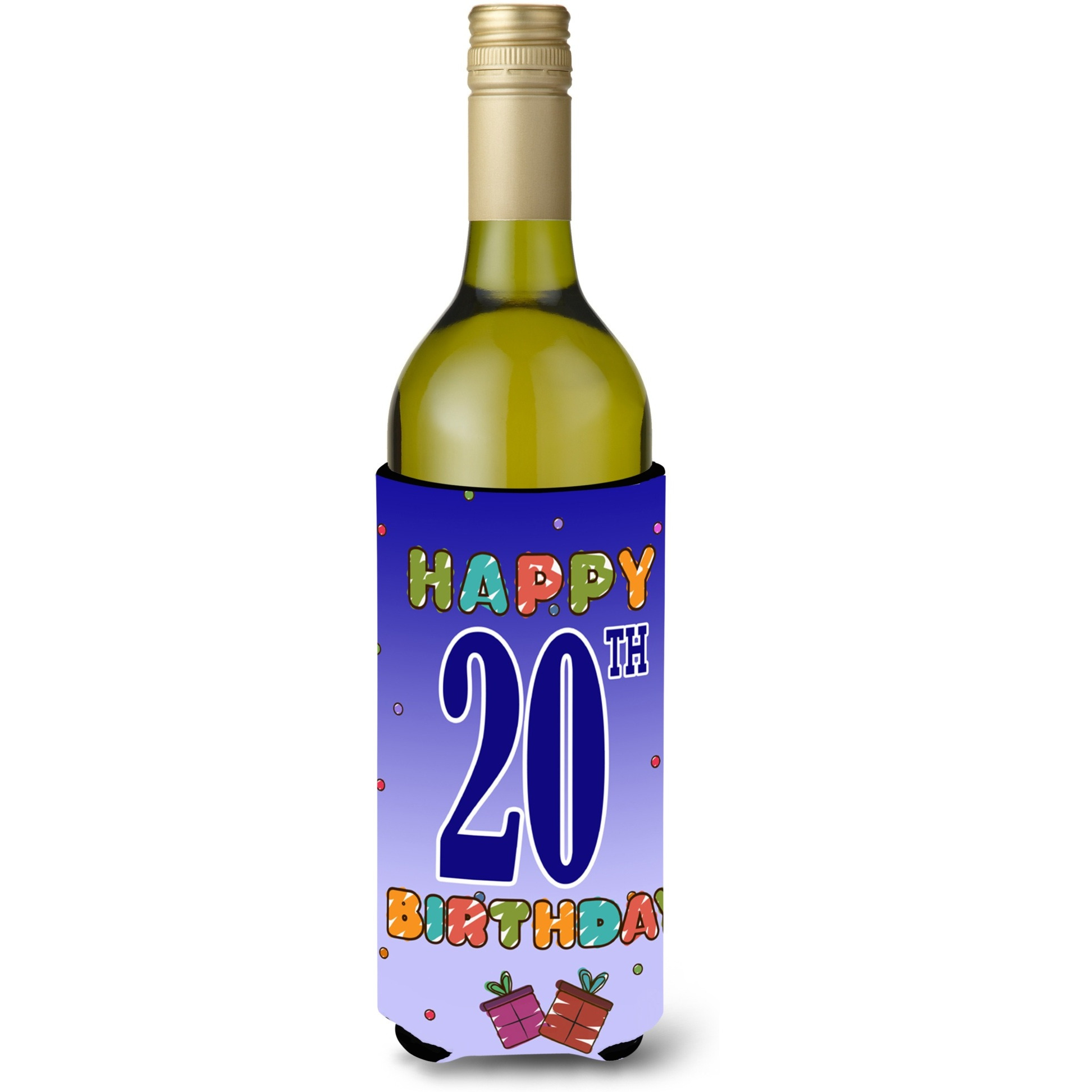 Happy 19th Birthday Wine Bottle Beverage Insulator Hugger CJ1120LITERK
