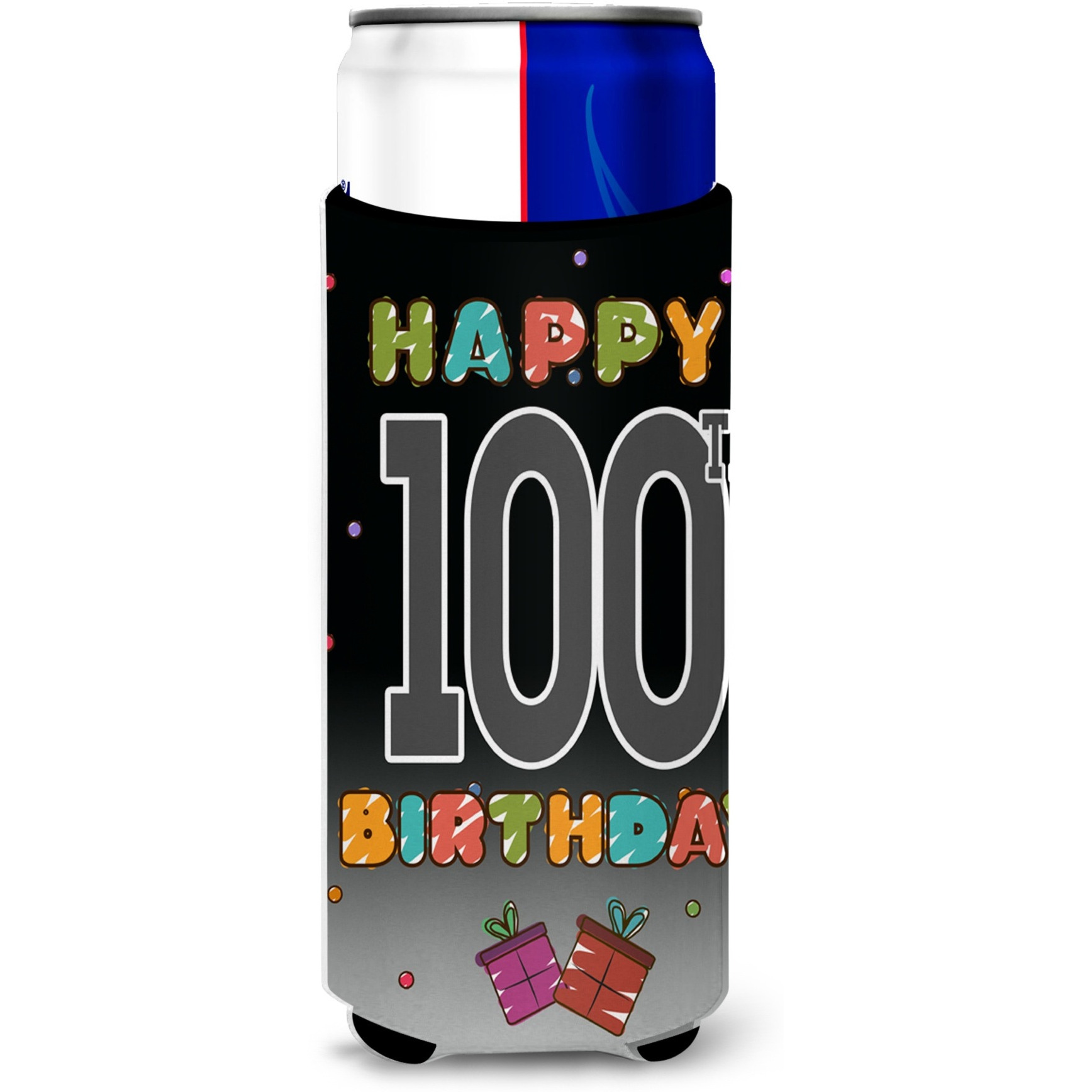 Happy 100th Birthday Ultra Beverage Insulators for slim cans CJ1129MUK
