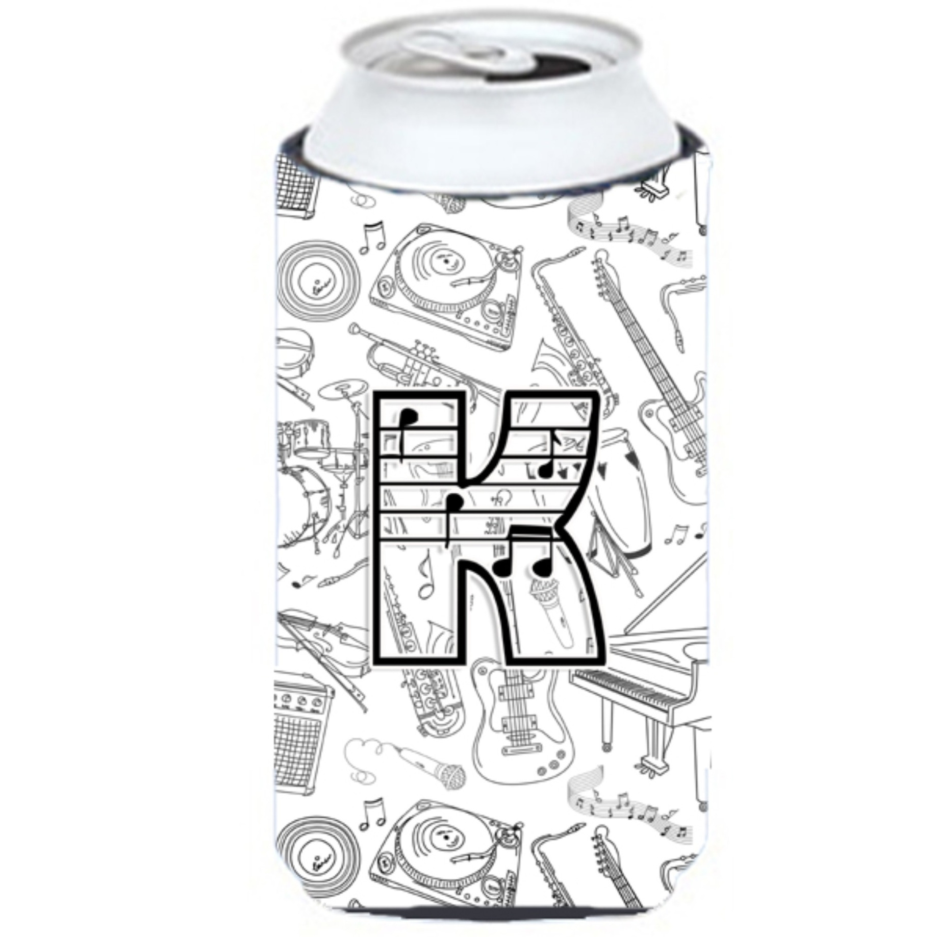 Letter K Musical Note Letters Tall Boy Beverage Insulator Hugger CJ2007-KTBC