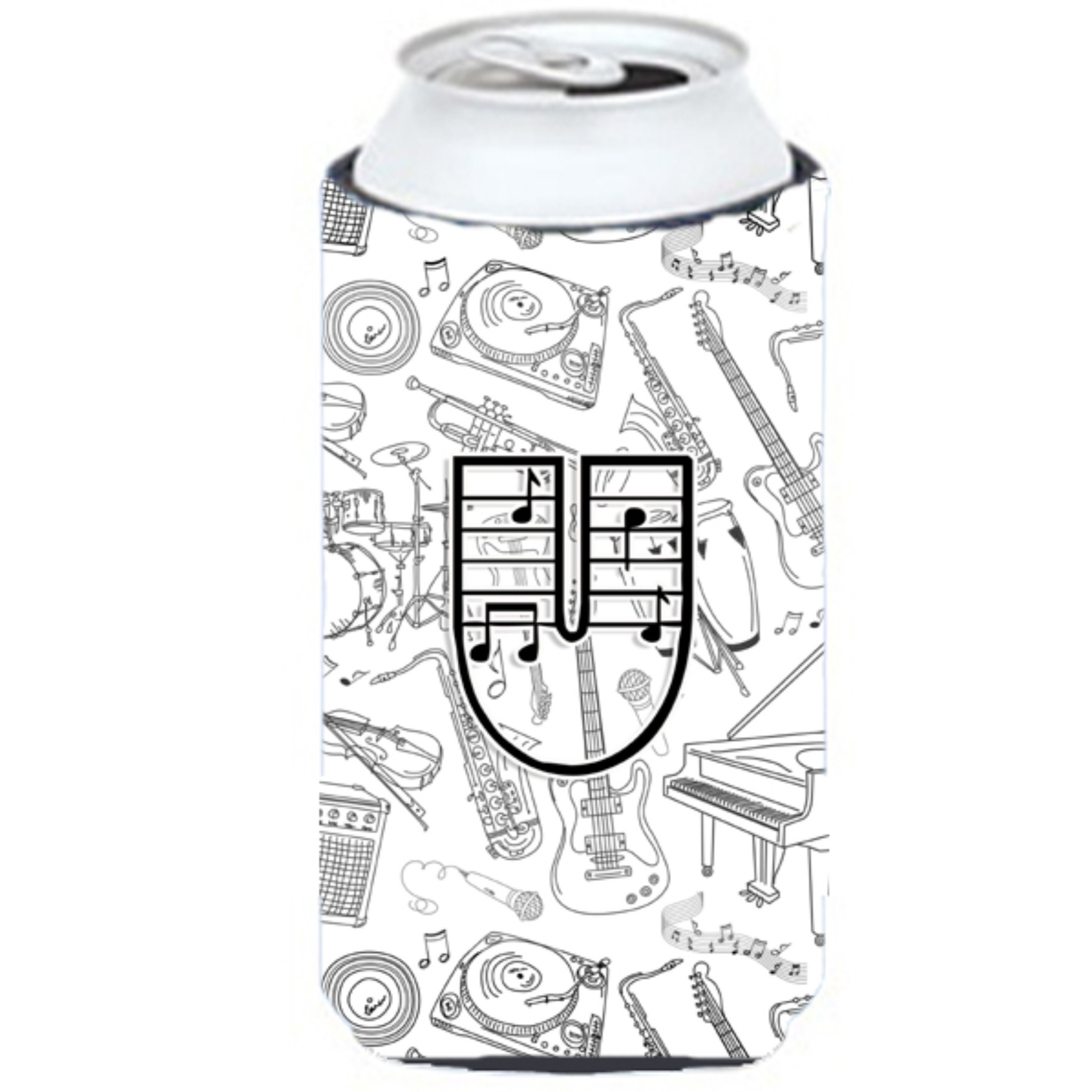Letter U Musical Note Letters Tall Boy Beverage Insulator Hugger CJ2007-UTBC