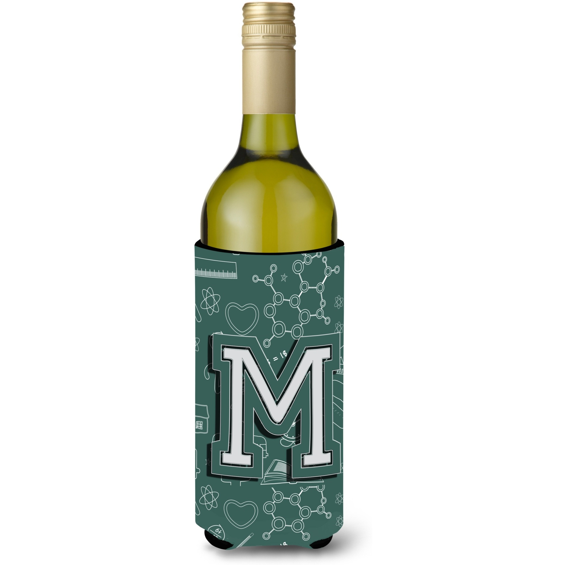 Letter M Back to School Initial Wine Bottle Beverage Insulator Hugger CJ2010-MLITERK