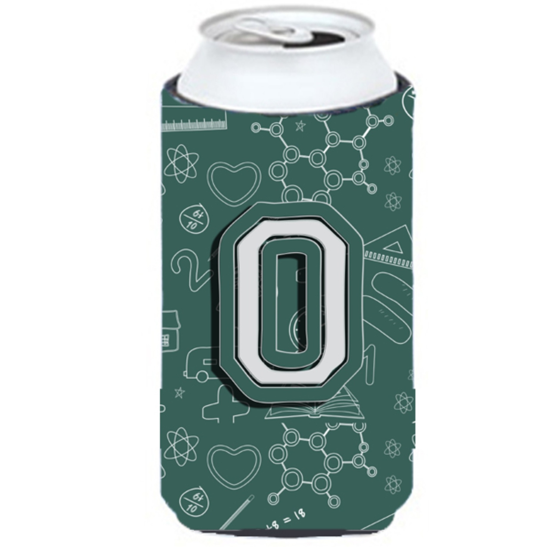 Letter O Back to School Initial Tall Boy Beverage Insulator Hugger CJ2010-OTBC