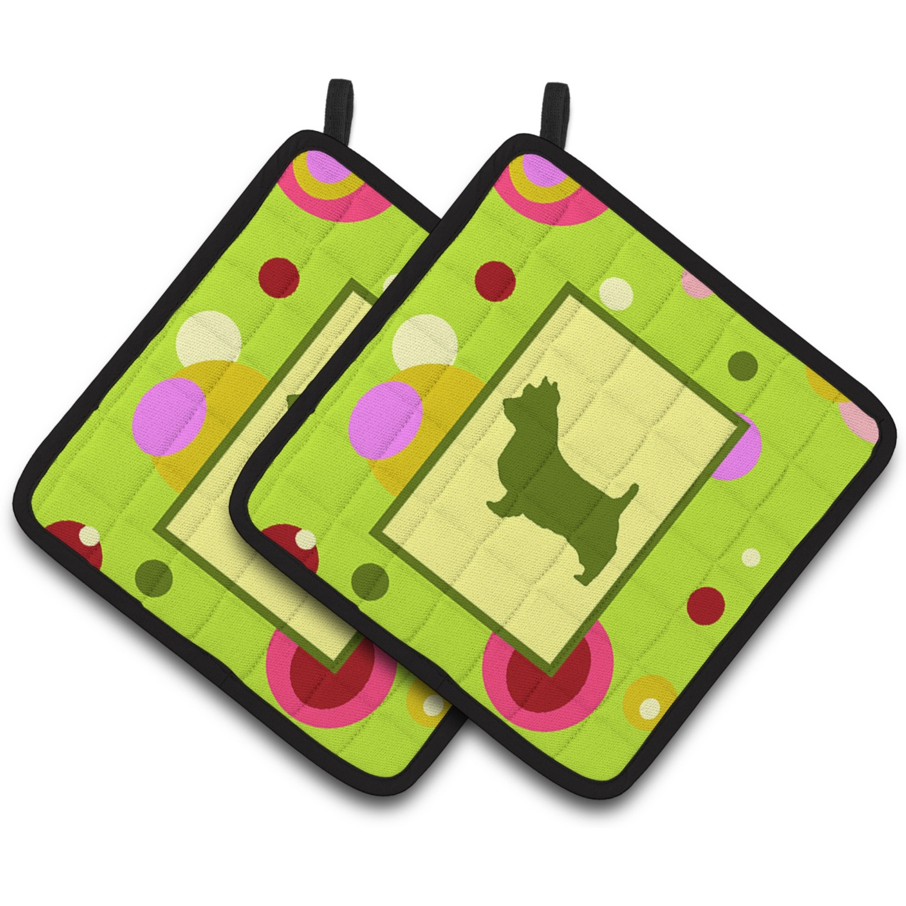 &quotCaroline's Treasures Australian Terrier Pair of Pot Holders CK1009PTHD, 7.5HX7.5W, Multicolor"