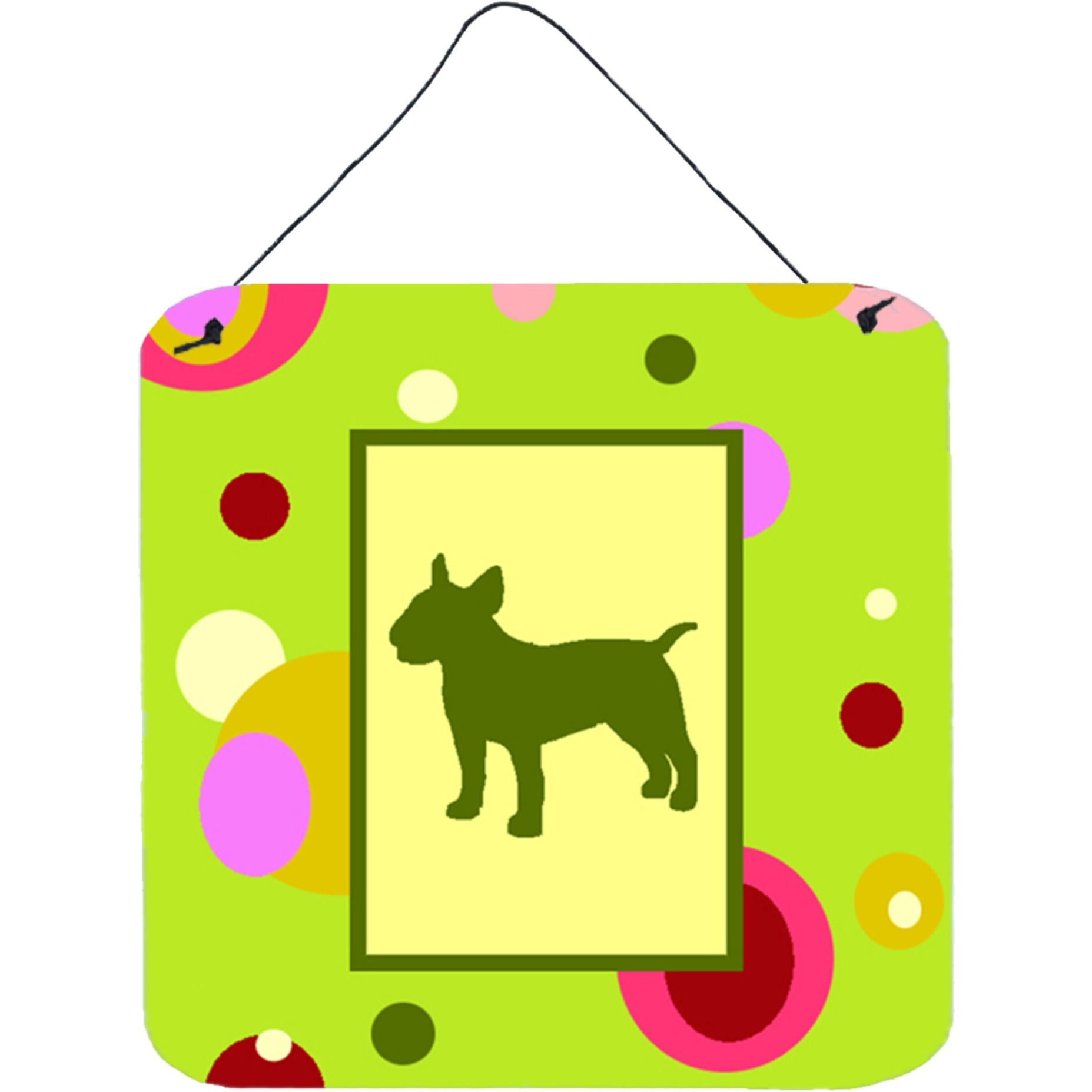 &quotCaroline's Treasures CK1018DS66 Bull Terrier Aluminum Metal Wall or Door Hanging Prints, 6 x 6"", Multicolor"