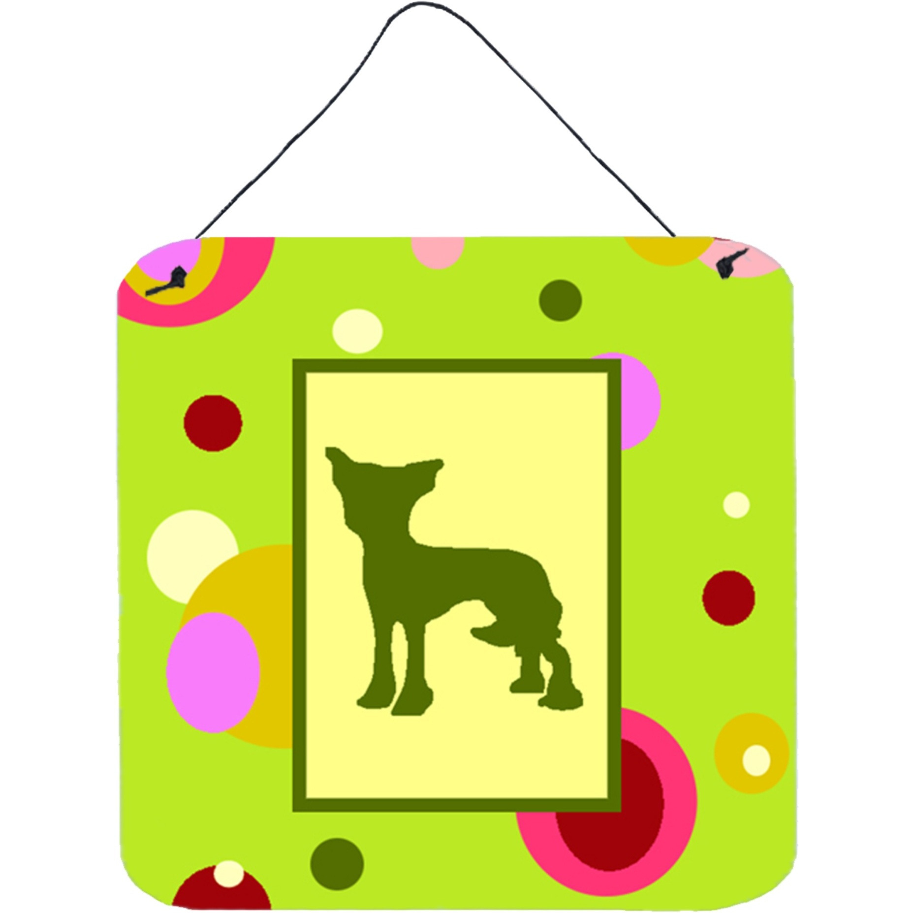 &quotCaroline's Treasures CK1099DS66 Chinese Crested Aluminum Metal Wall or Door Hanging Prints, 6 x 6"", Multicolor"