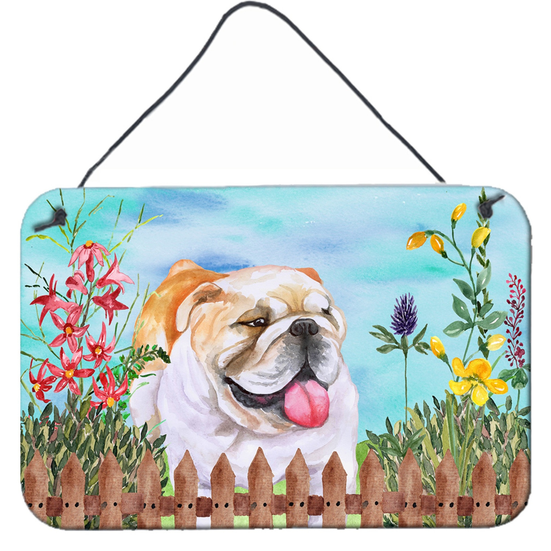 &quotCaroline's Treasures English Bulldog Spring Metal Print, 8"" x 12"""