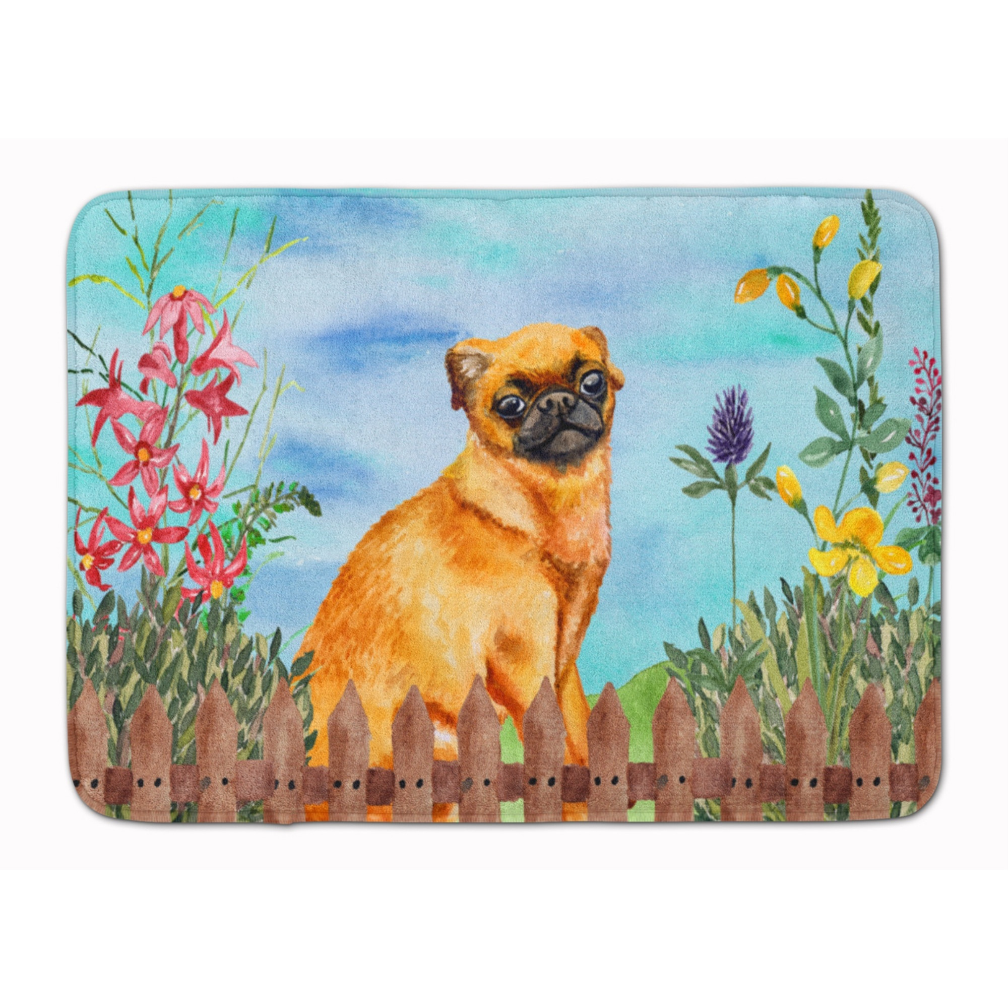 &quotCaroline's Treasures Small Brabant Griffon Spring Floor Mat, 19"" x 27"", Multicolor"