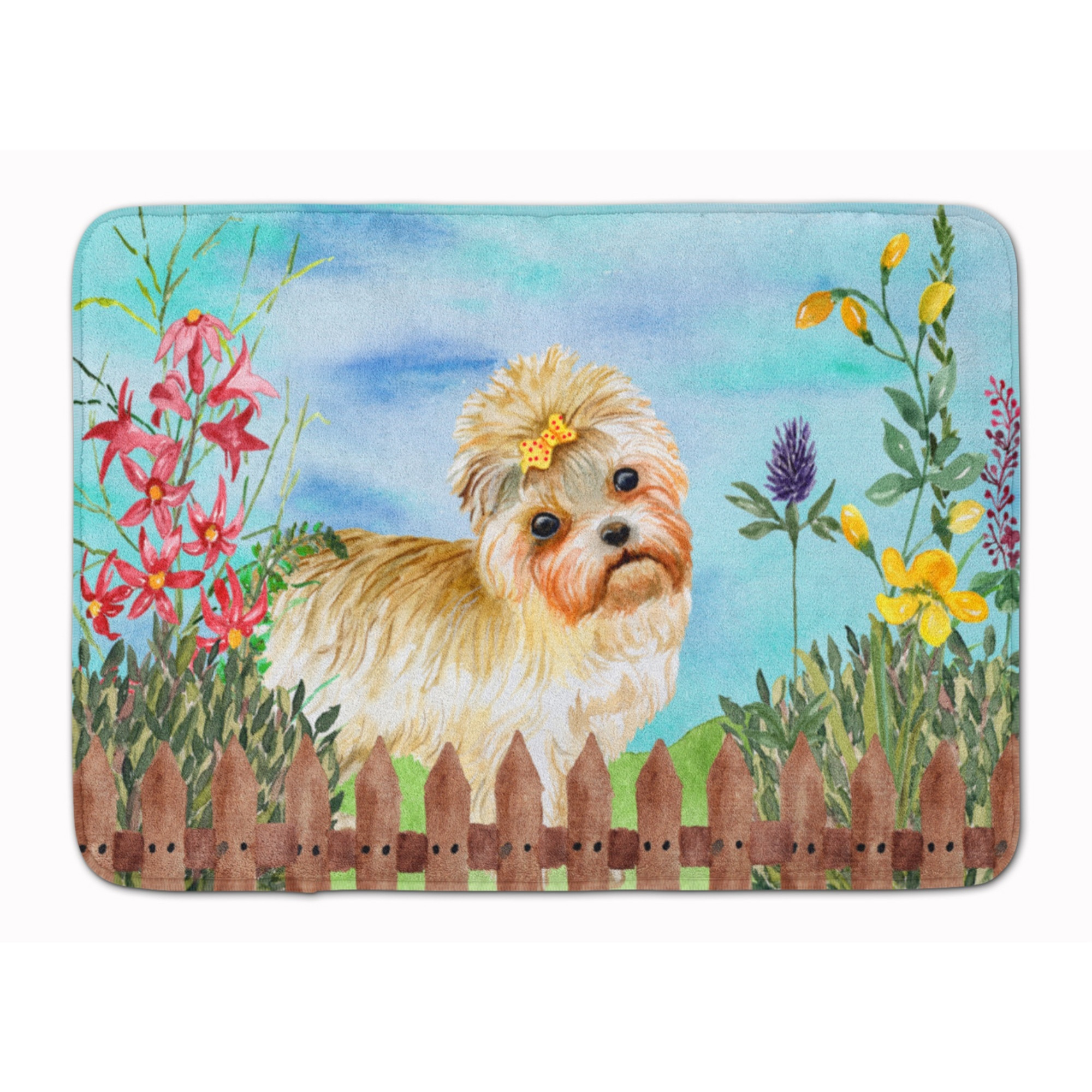 &quotCaroline's Treasures Morkie Spring Floor Mat, 19"" x 27"", Multicolor"