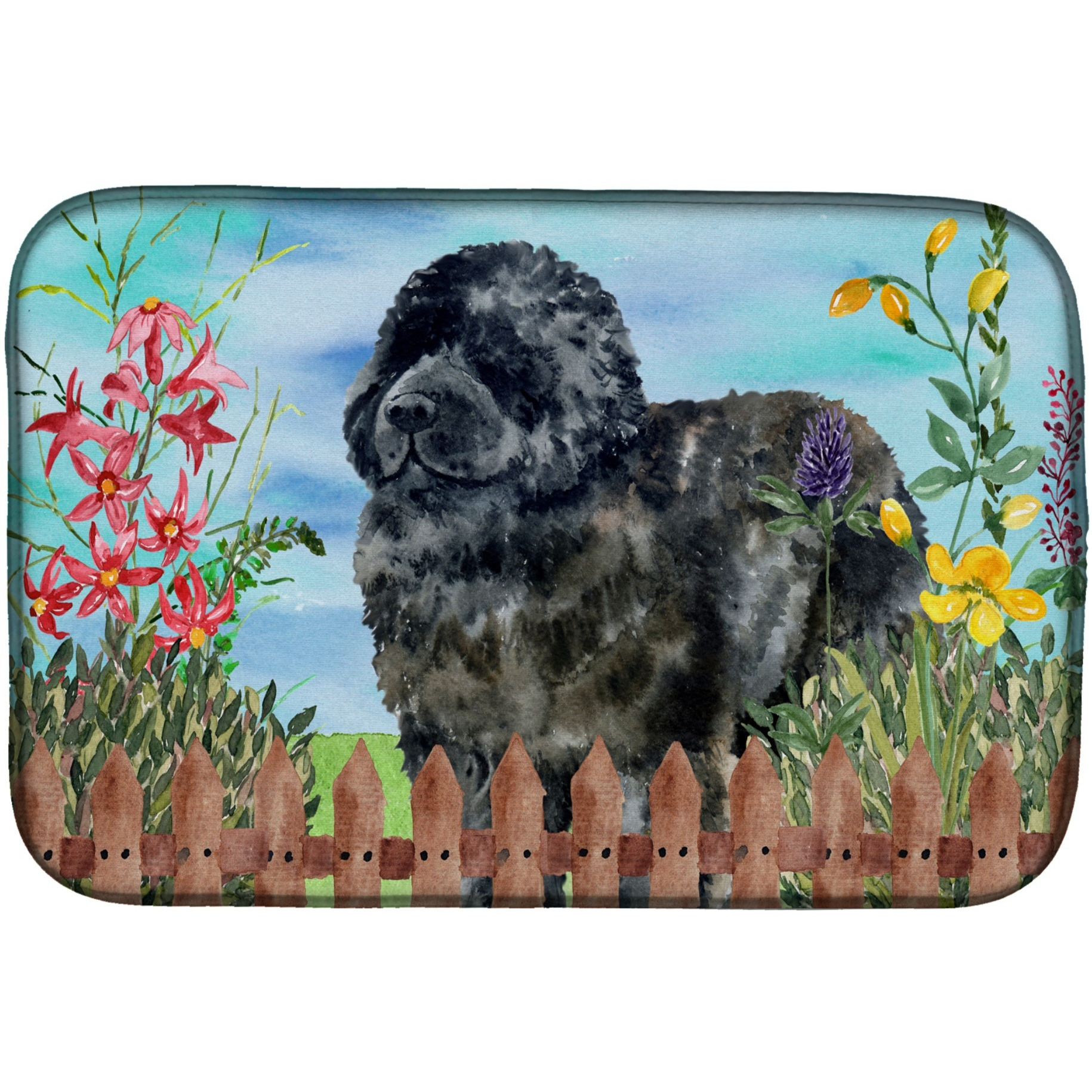 &quotCaroline's Treasures CK1233DDM Dish Drying Mat, 14"" x 21"", Spring"