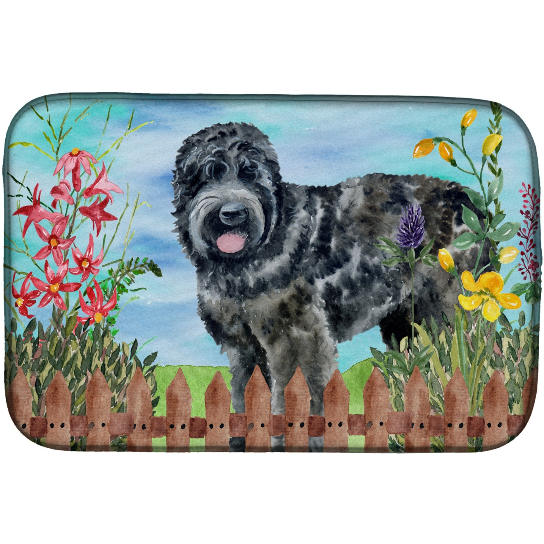 &quotCaroline's Treasures CK1239DDM Dish Drying Mat, 14"" x 21"", Spring"
