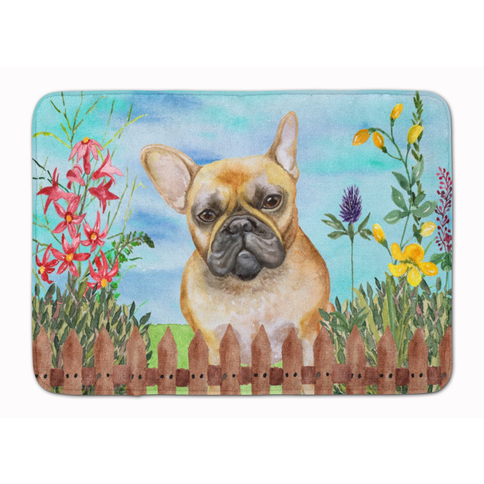 &quotCaroline's Treasures French Bulldog Spring Floor Mat, 19"" x 27"", Multicolor"