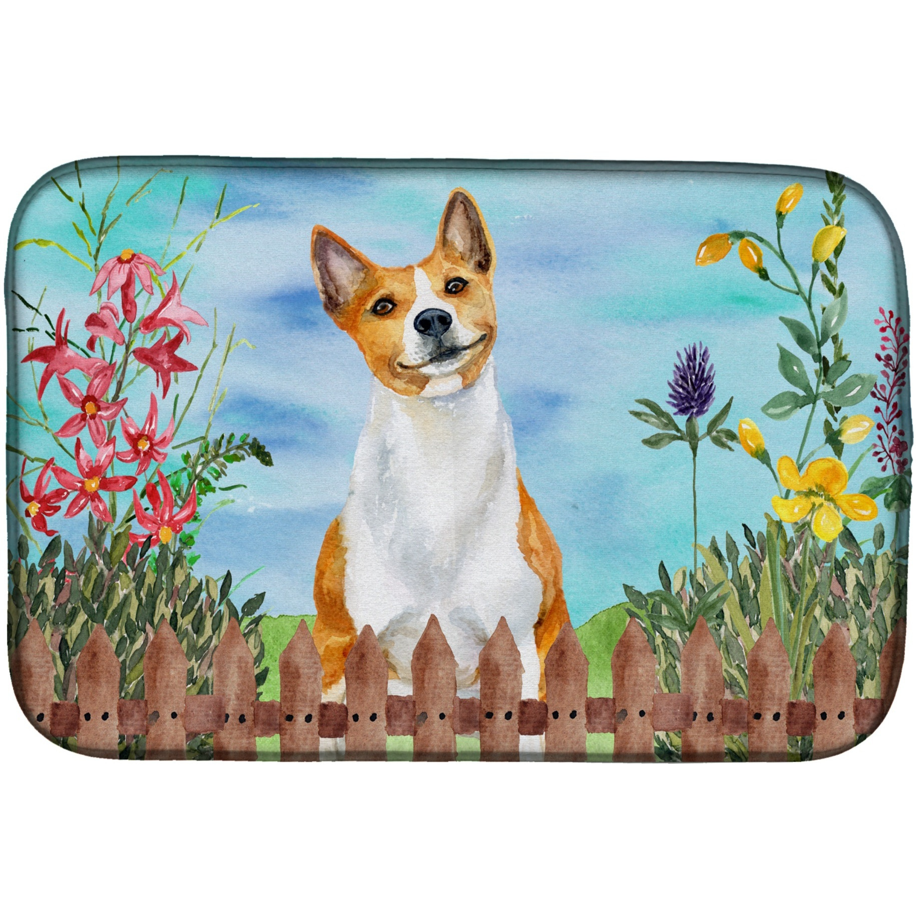 &quotCaroline's Treasures CK1254DDM Dish Drying Mat, 14"" x 21"", Spring"