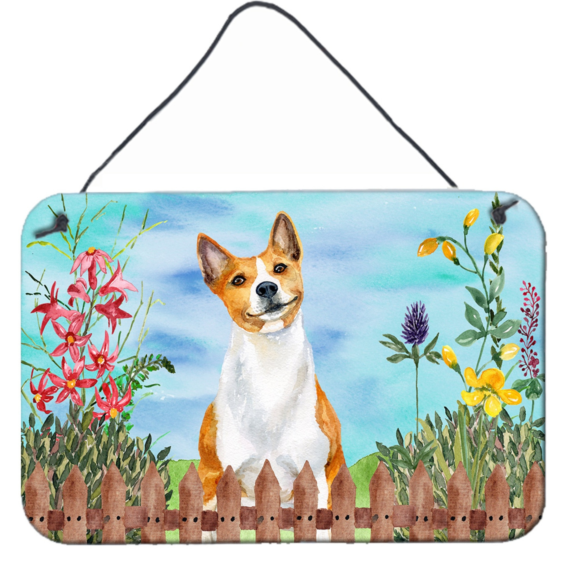 &quotCaroline's Treasures Basenji Spring Metal Print, 8"" x 12"""