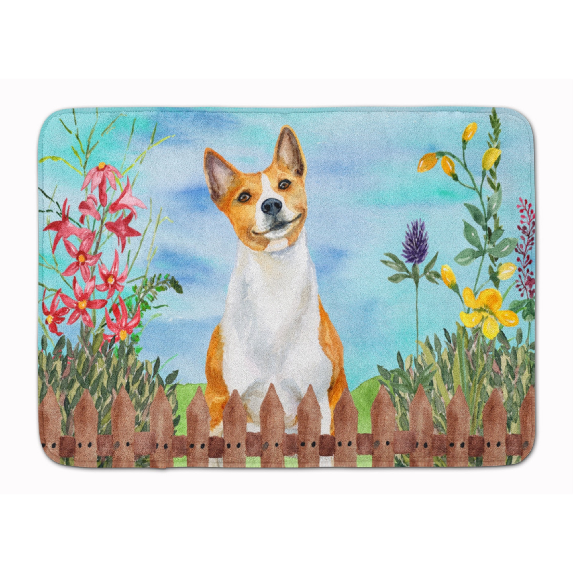 &quotCaroline's Treasures Basenji Spring Floor Mat, 19"" x 27"", Multicolor"